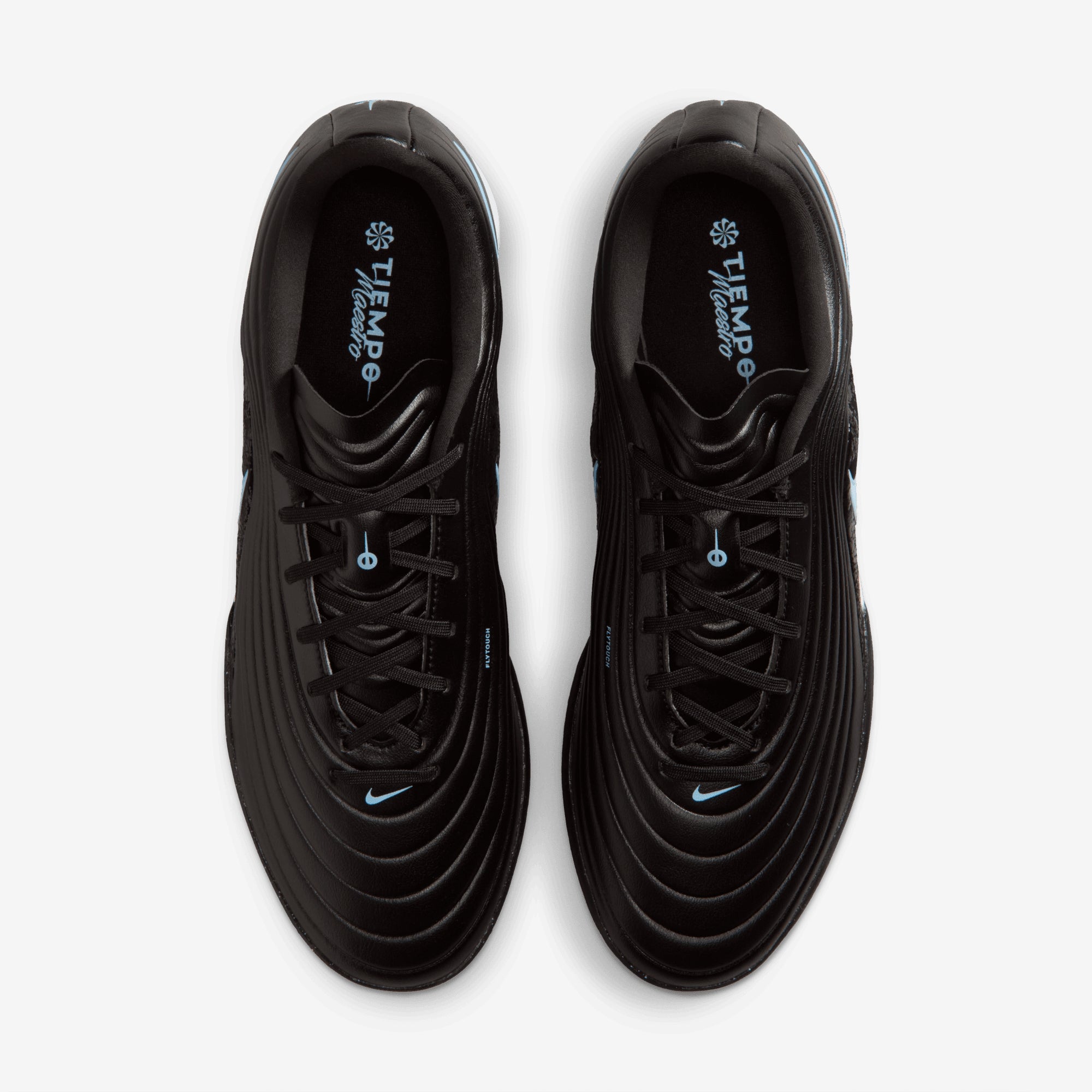 Nike Tiempo Maestro Academy Turf Low-Top Soccer Shoes - Black/Ice Blue