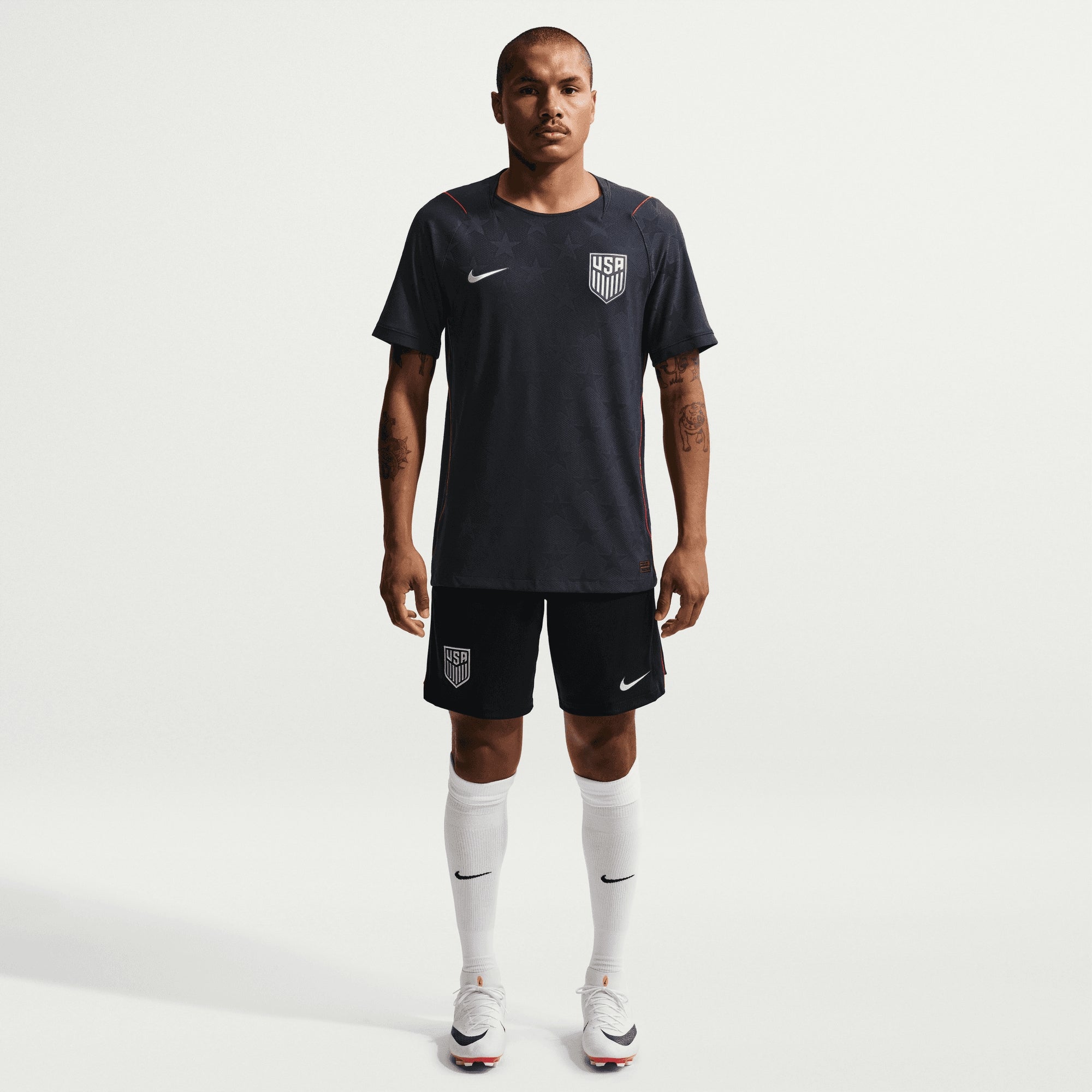 Nike USMNT 2026/27 Match Away Men's Aero-FIT Soccer Authentic Jersey - Dark Obsidian/Pure Platinum