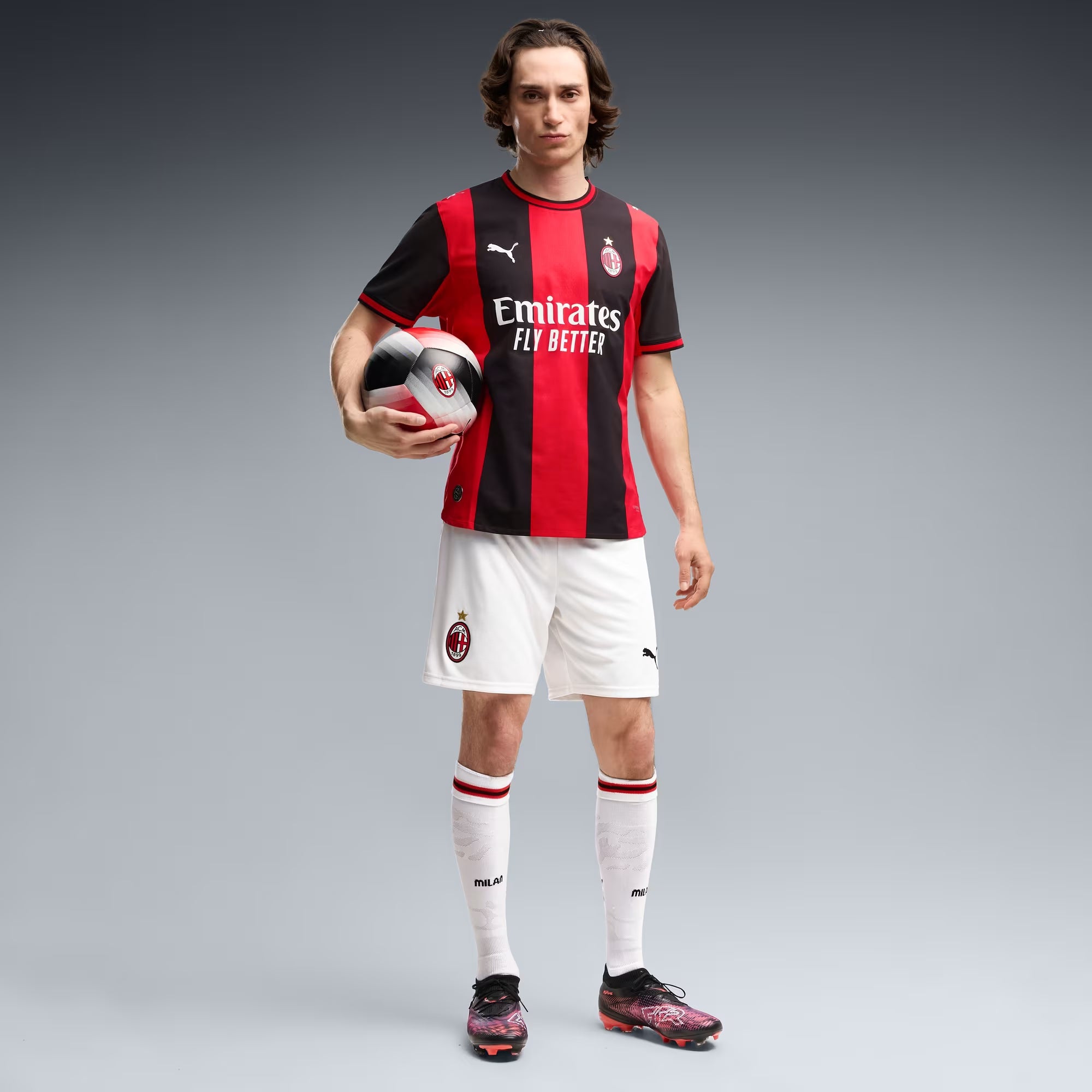 PUMA AC Milan 2026/27 Match Home Men's Soccer Authentic Jersey - PUMA Black-For All Time Red