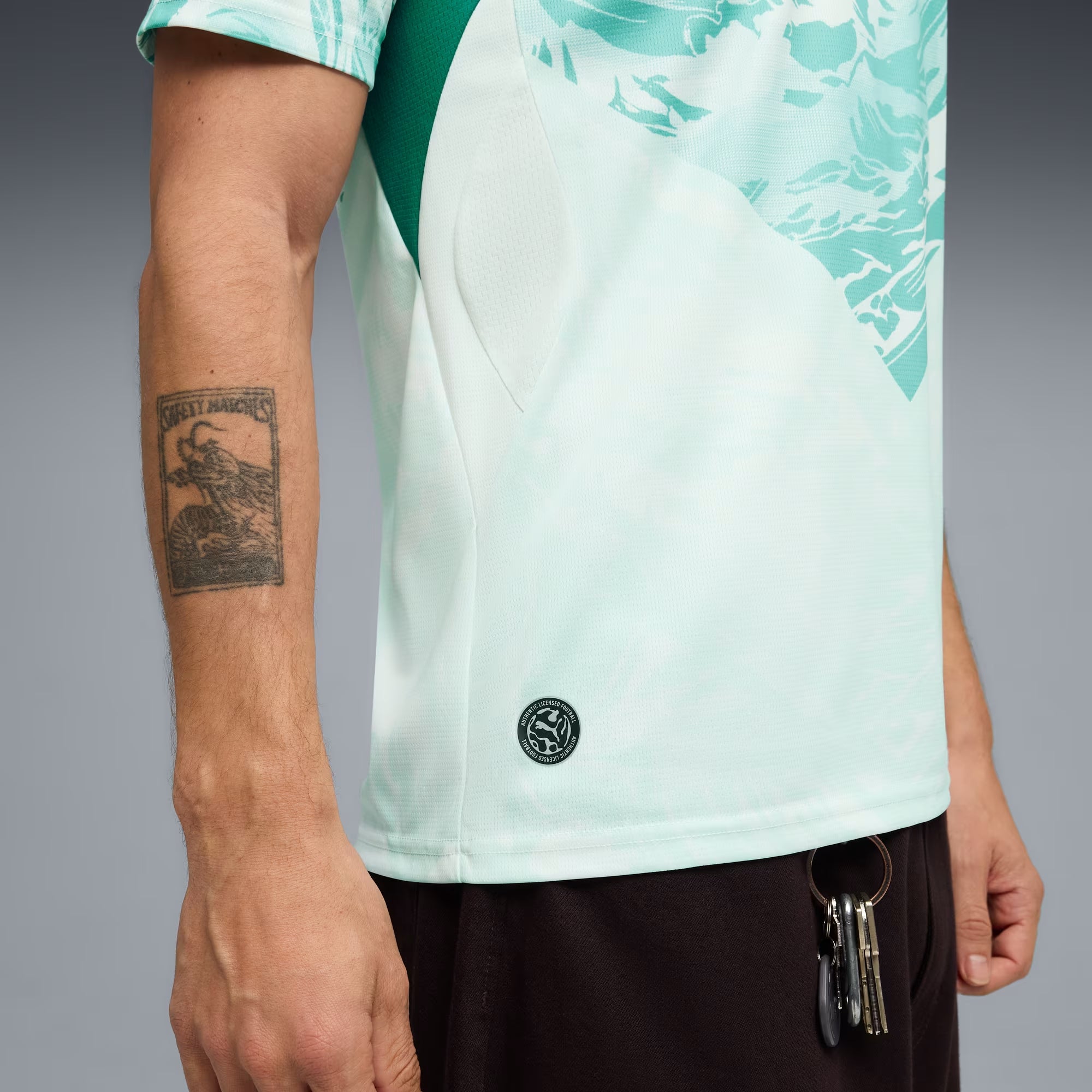 PUMA Portugal 2026 Stadium Away Men's Soccer Jersey - PUMA White-Green Lagoon