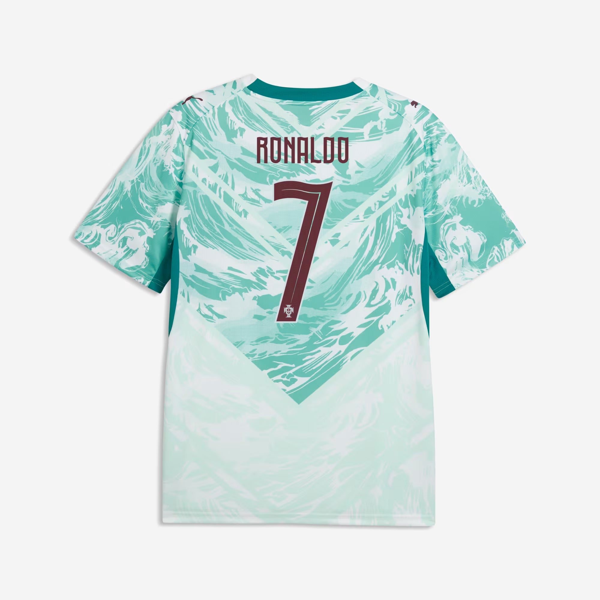 PUMA Portugal 2026 Stadium Away Ronaldo Men's Soccer Jersey - PUMA White-Green Lagoon