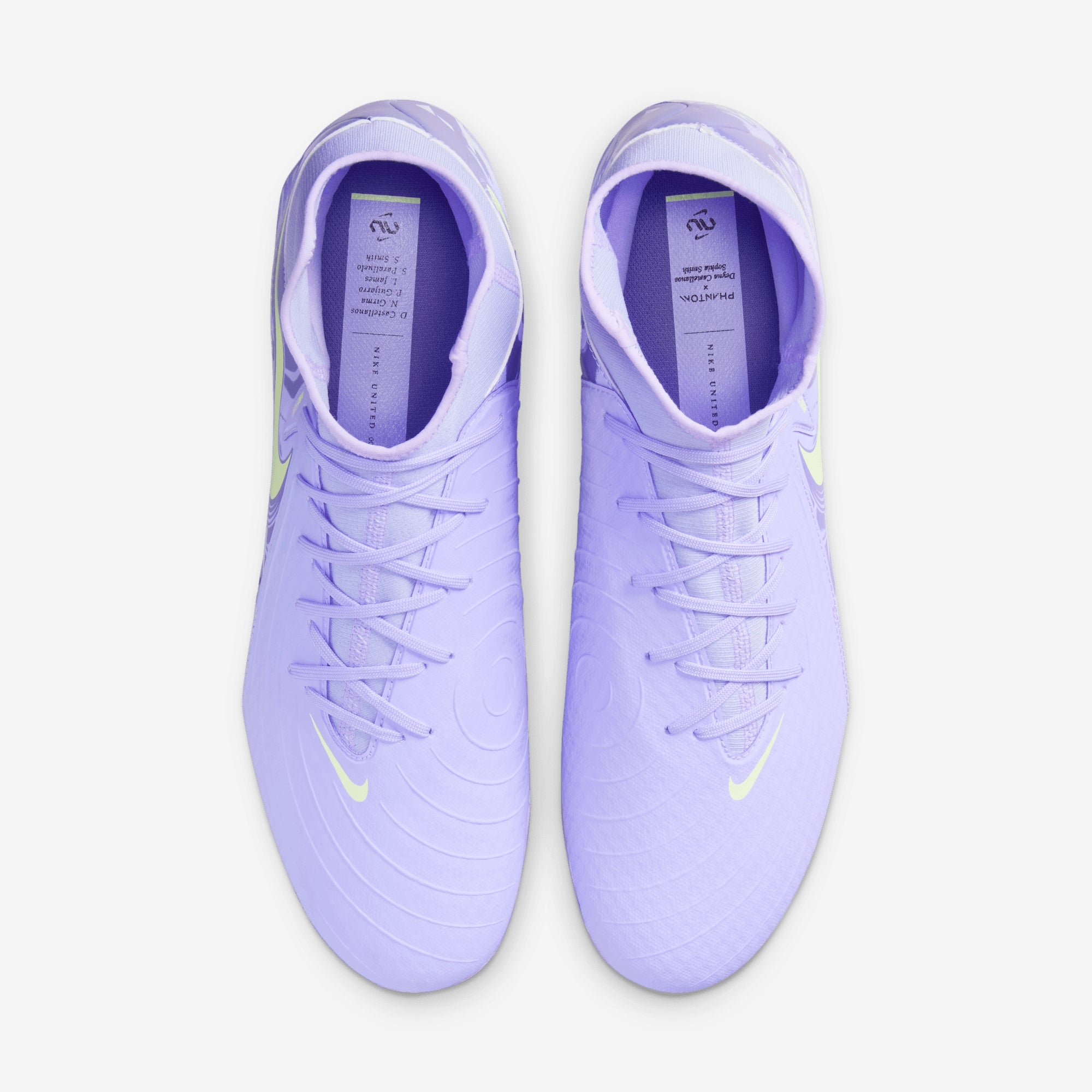 Nike United Phantom Luna 2 Academy MG High-Top Soccer Cleats - Purple Agate/Barely Volt