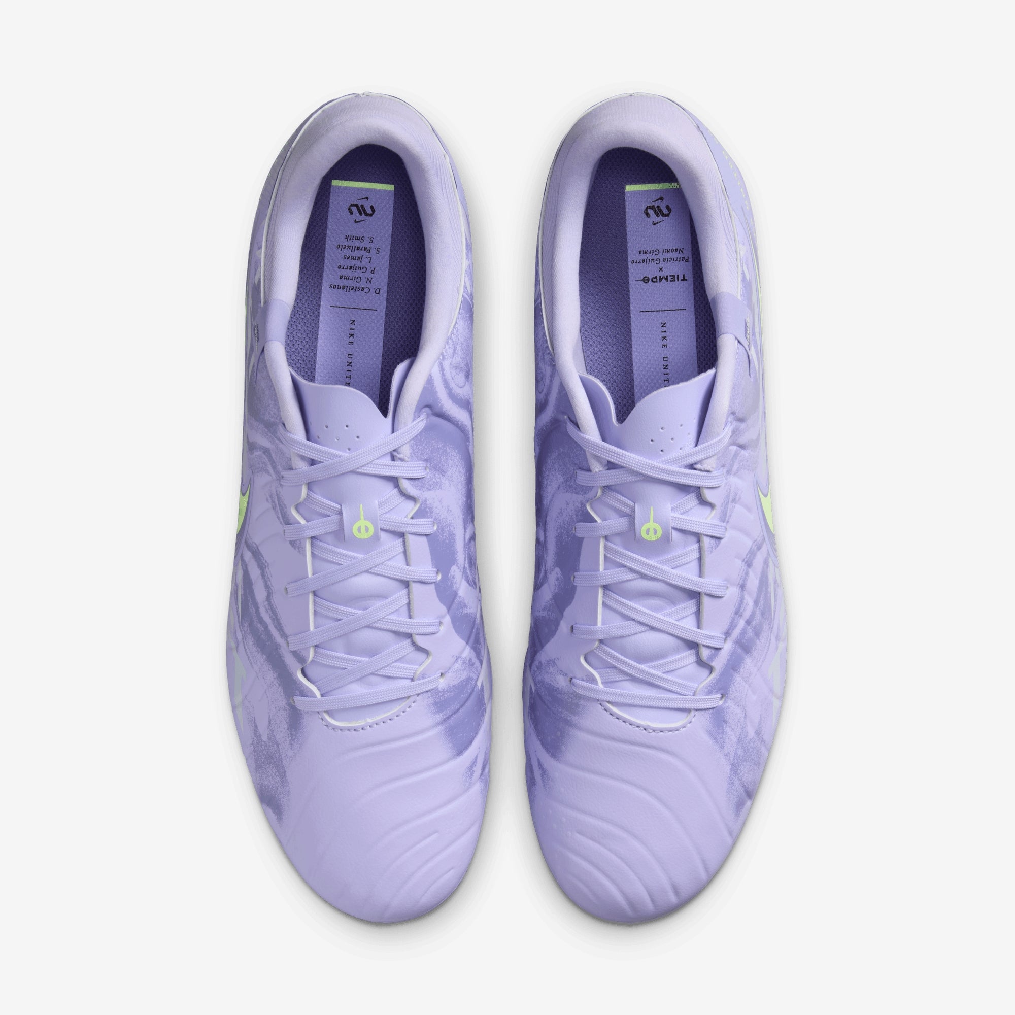 Nike United Tiempo Legend 10 Academy MG Low-Top Soccer Cleats - Purple Agate/Barely Volt