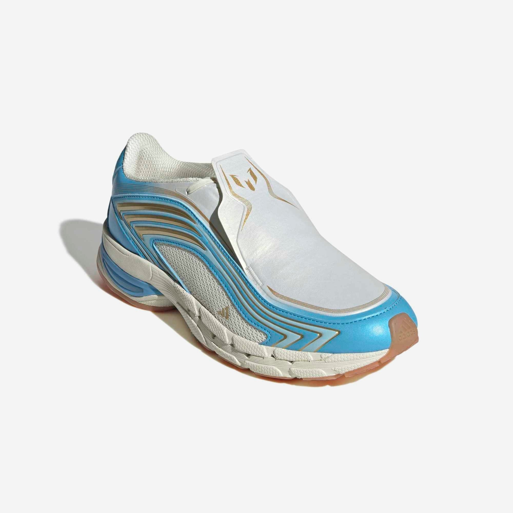 adidas Adistar Messi Low-Top Soccer Shoes - Ivory / Semi Blue Burst / Icey Blue