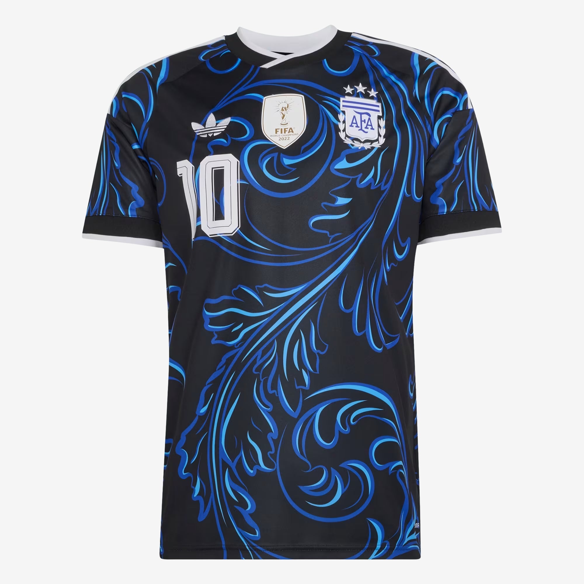 adidas Argentina 2026 Stadium Away Messi Men's Soccer Jersey - Black / Lucid Blue / Blue Burst