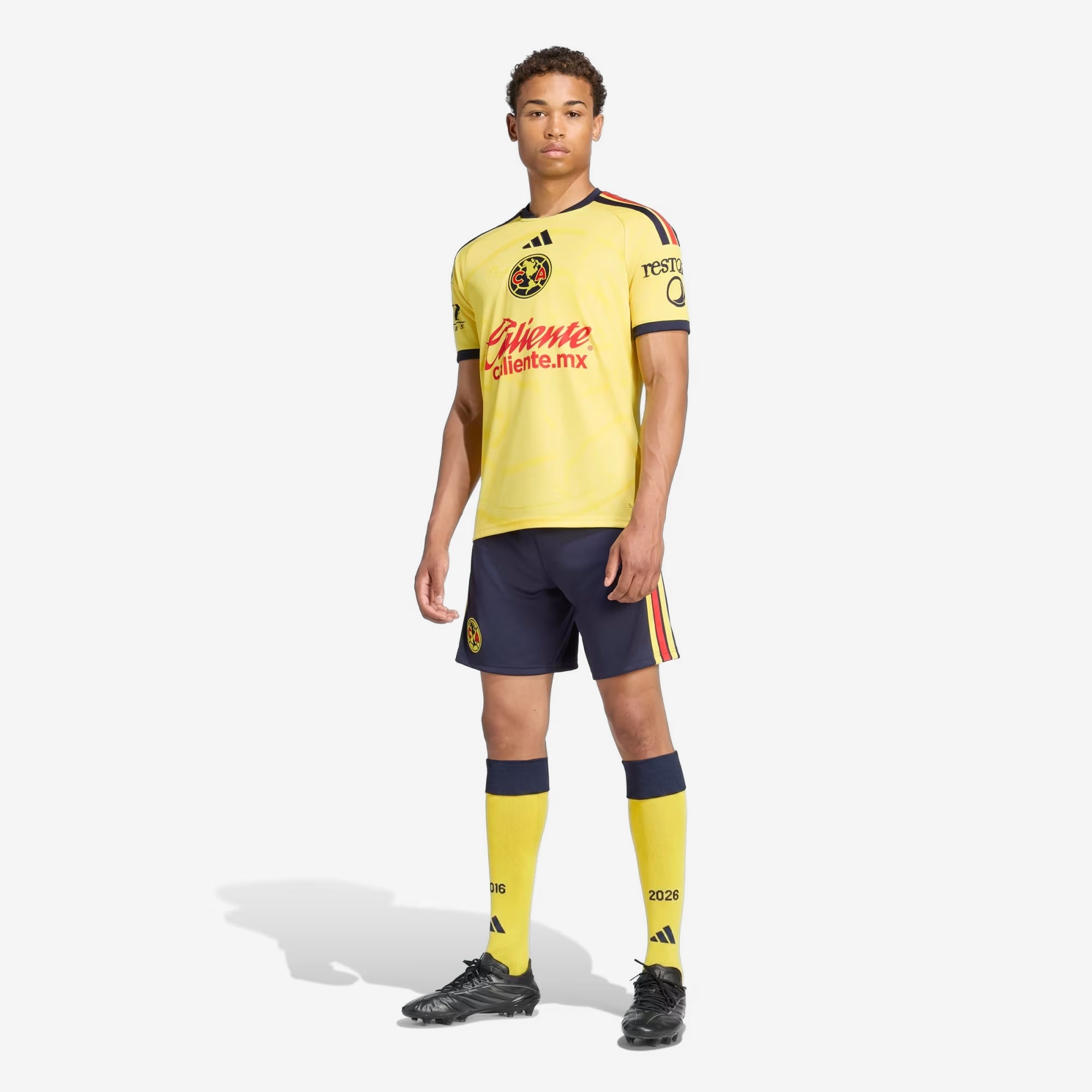 adidas Club America 2026/27 Stadium Home Men's Soccer Jersey - Impact Yellow / Legend Ink