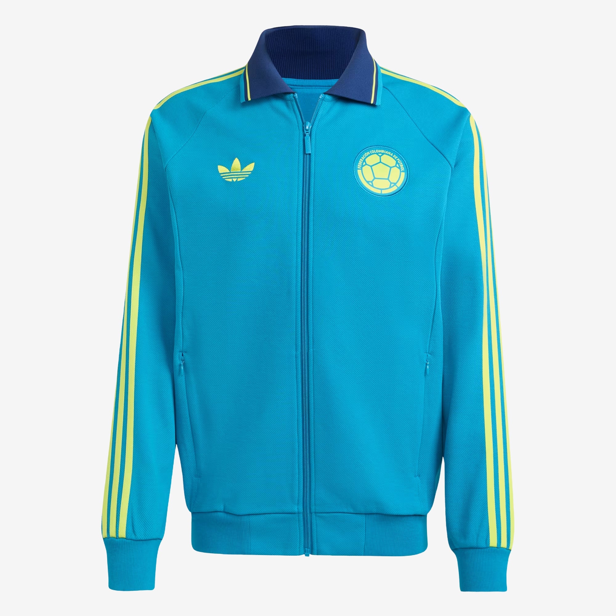 adidas Colombia Away Anthem Men's Full-Zip Soccer Jacket - Mystery Petrol