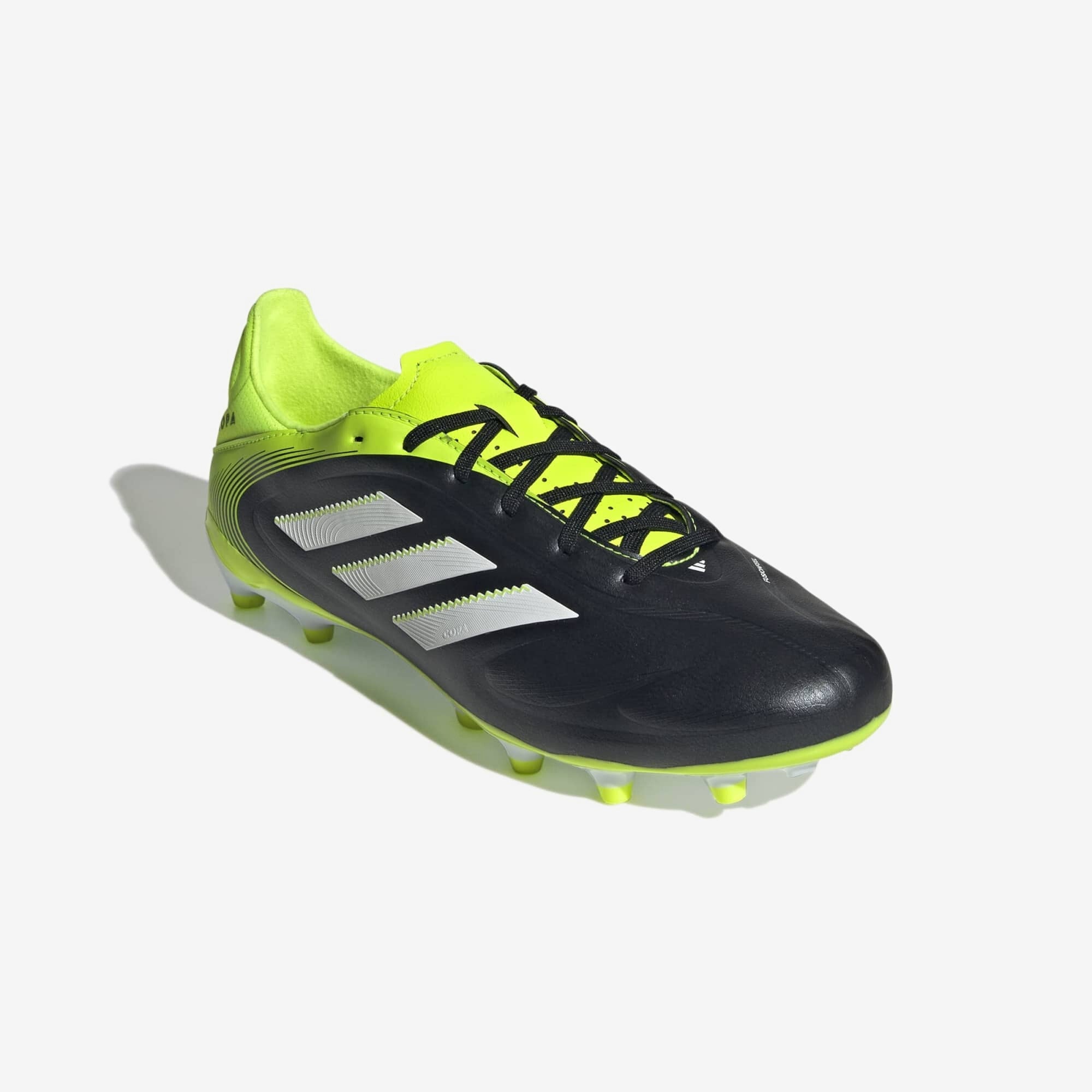 adidas Copa Pure 3 League Firm/Multi-Ground Low-Top Soccer Cleats - Core Black / Cloud White / Lucid Lemon