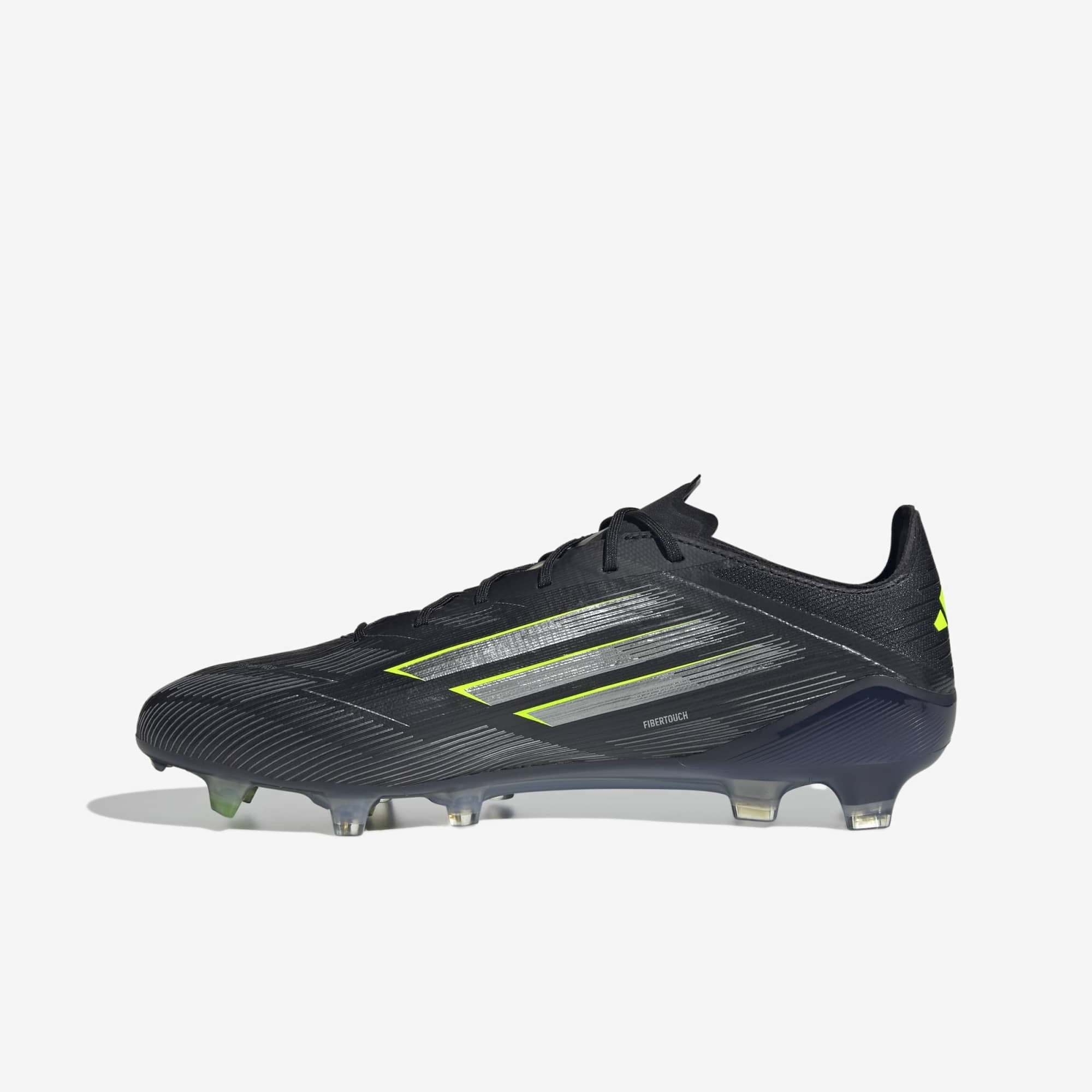 adidas F50 Elite Firm-Ground Low-Top Soccer Cleats - Core Black / Iron Metallic / Lucid Lemon