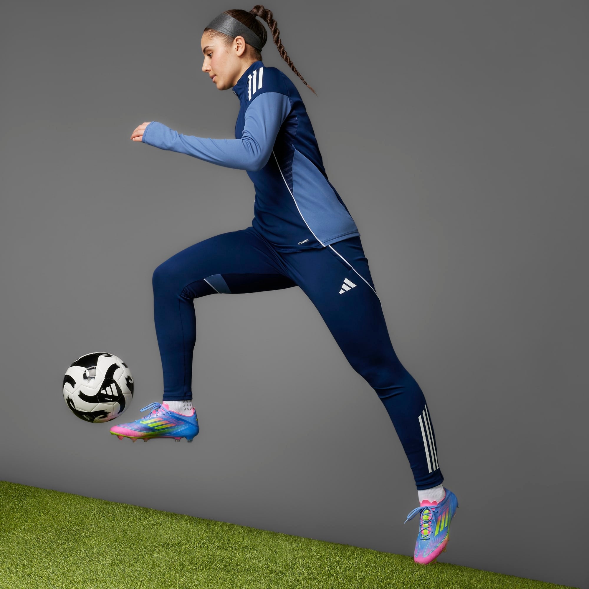 adidas F50 Elite FG Low-Top Soccer Cleats - Blue Fusion / Lucid Lemon / Lucid Pink