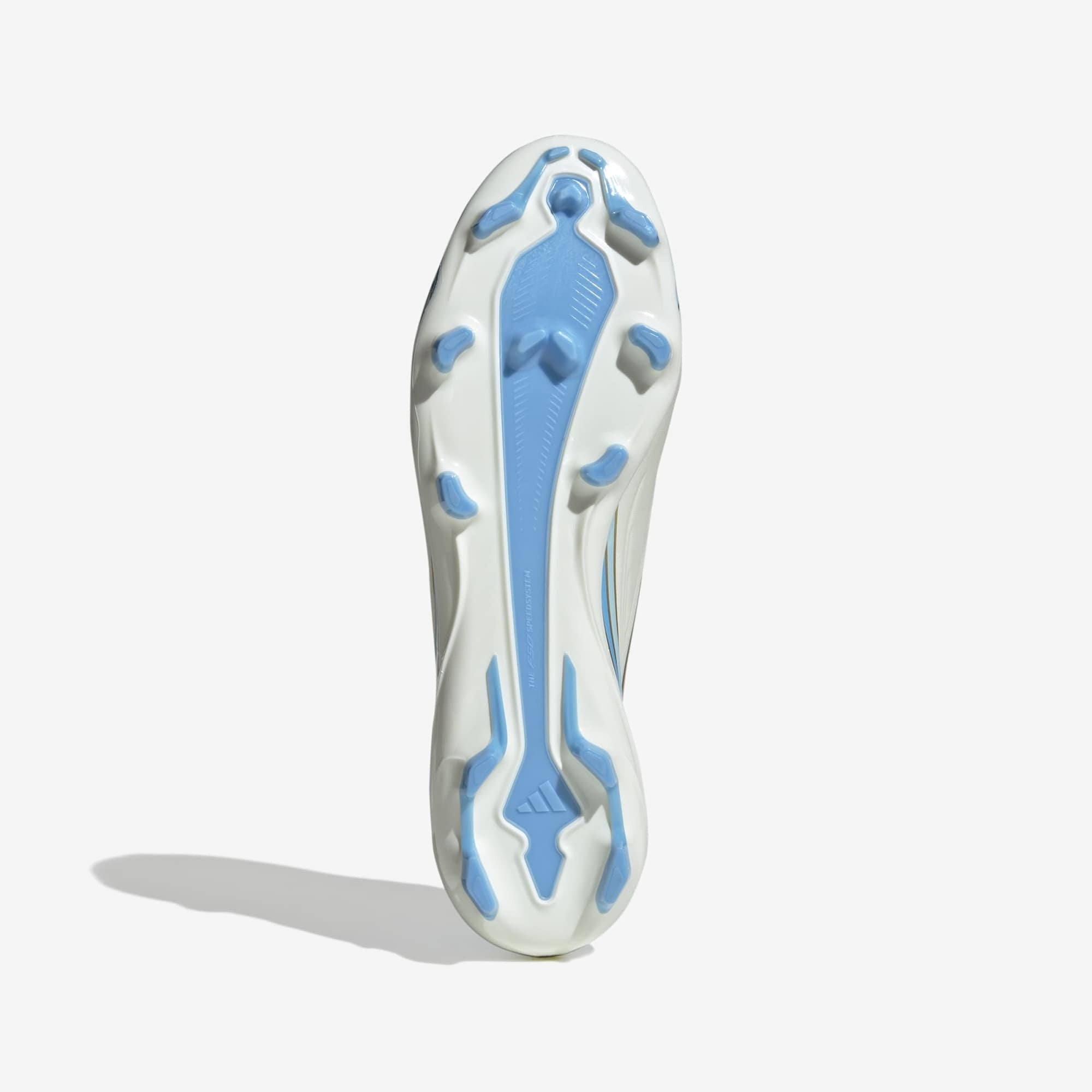 adidas F50 Messi League Firm-Ground Low-Top Soccer Cleats - Ivory / Semi Blue Burst / Icey Blue