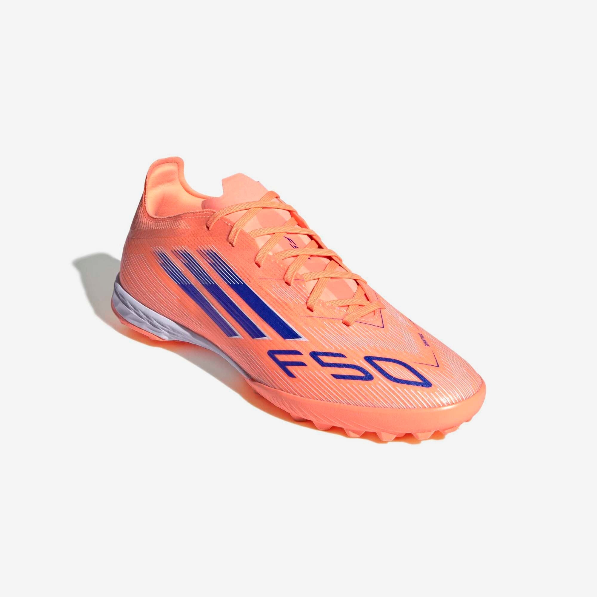 adidas F50 Pro Turf Low-Top Soccer Shoes - Beam Orange / Lucid Blue / Cloud White