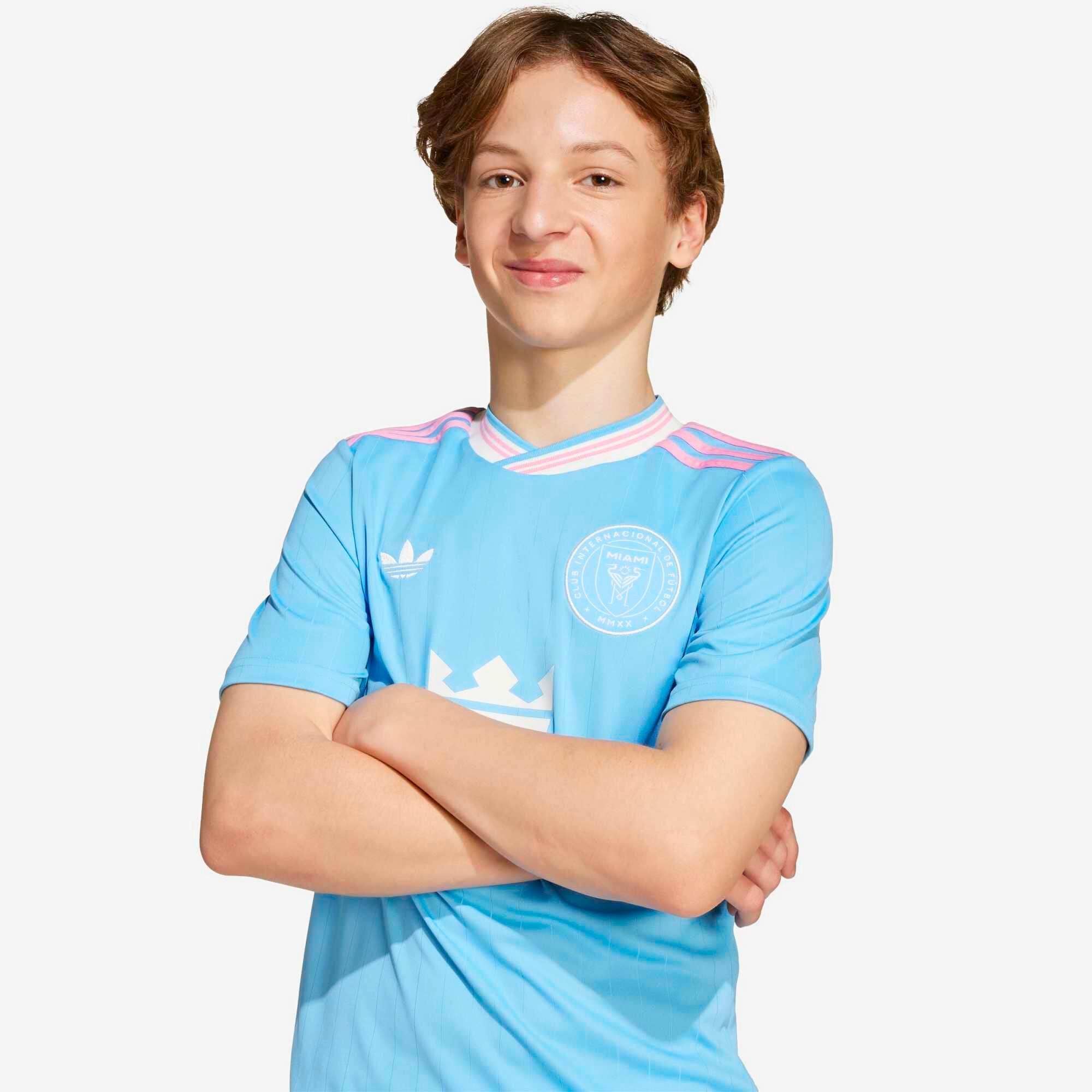 adidas Inter Miami CF 2025/26 Third Big Kids' Soccer Jersey - Semi Blue Burst