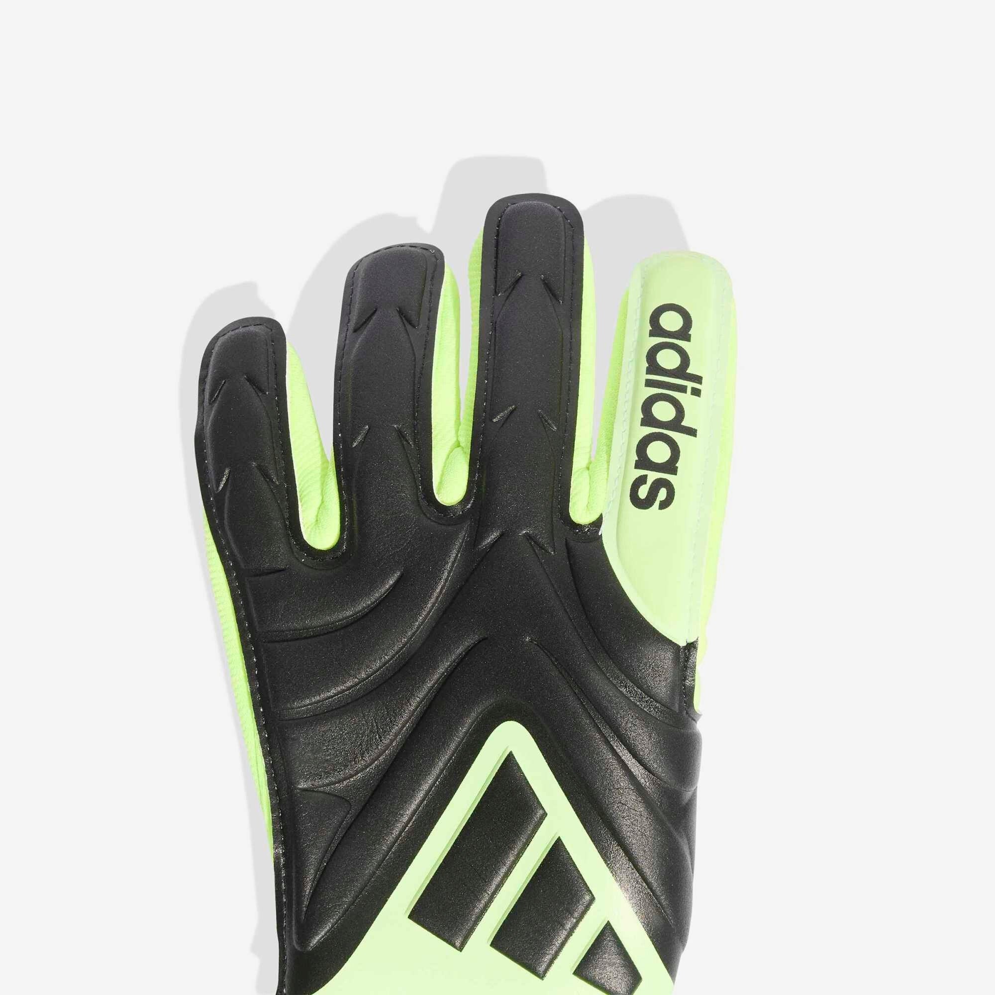 adidas Jr. Copa League Goalkeeper Gloves - Black / Black / Lucid Lemon