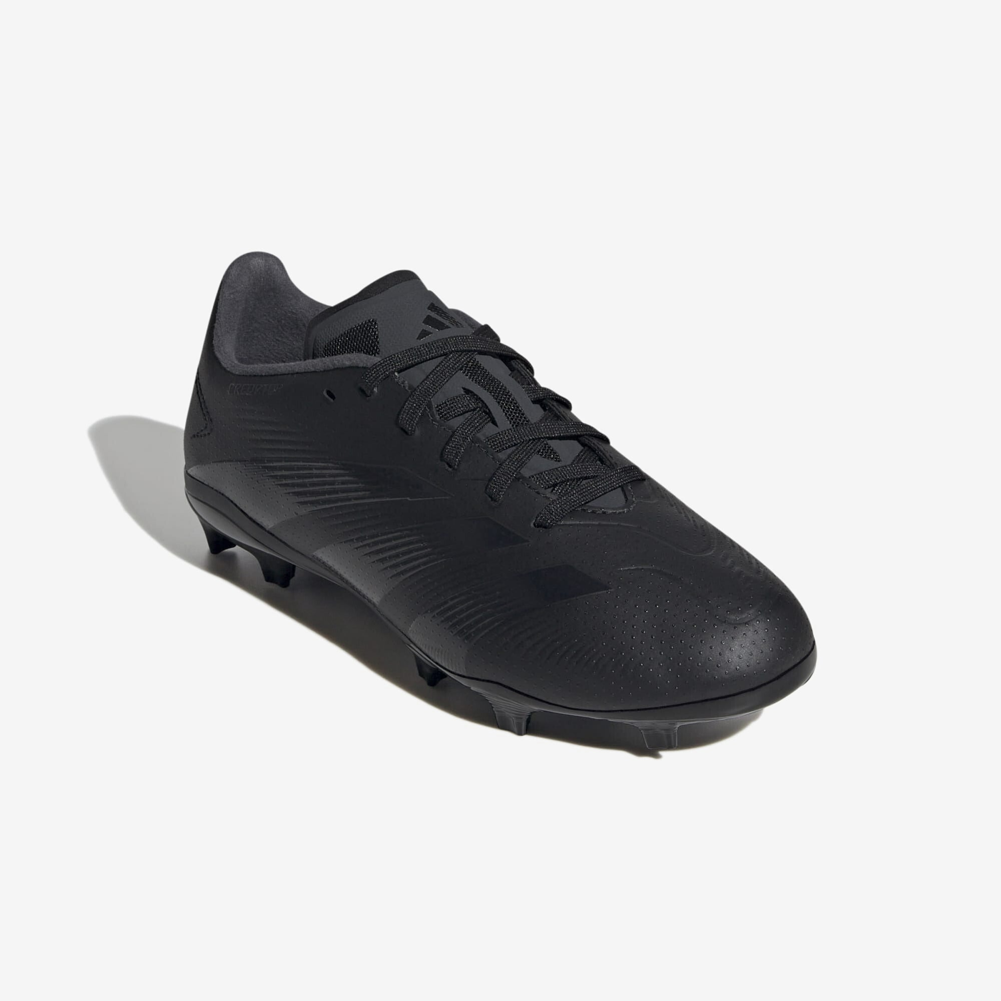 adidas Jr. Predator League Big Kids' Firm-Ground Low-Top Soccer Cleats - Core Black / Carbon / Core Black