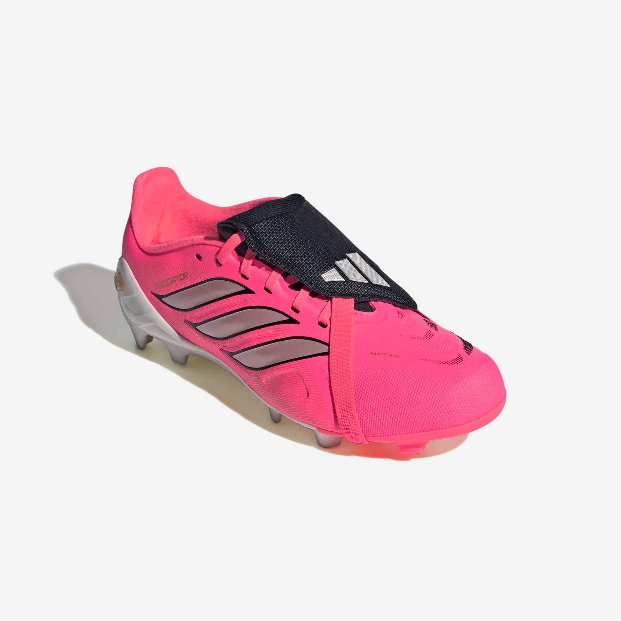 adidas Jr. Predator League Fold-Over Tongue Big Kids' Firm-Ground Low-Top Soccer Cleats - Solar Turbo / Thermal Chrome / Core Black