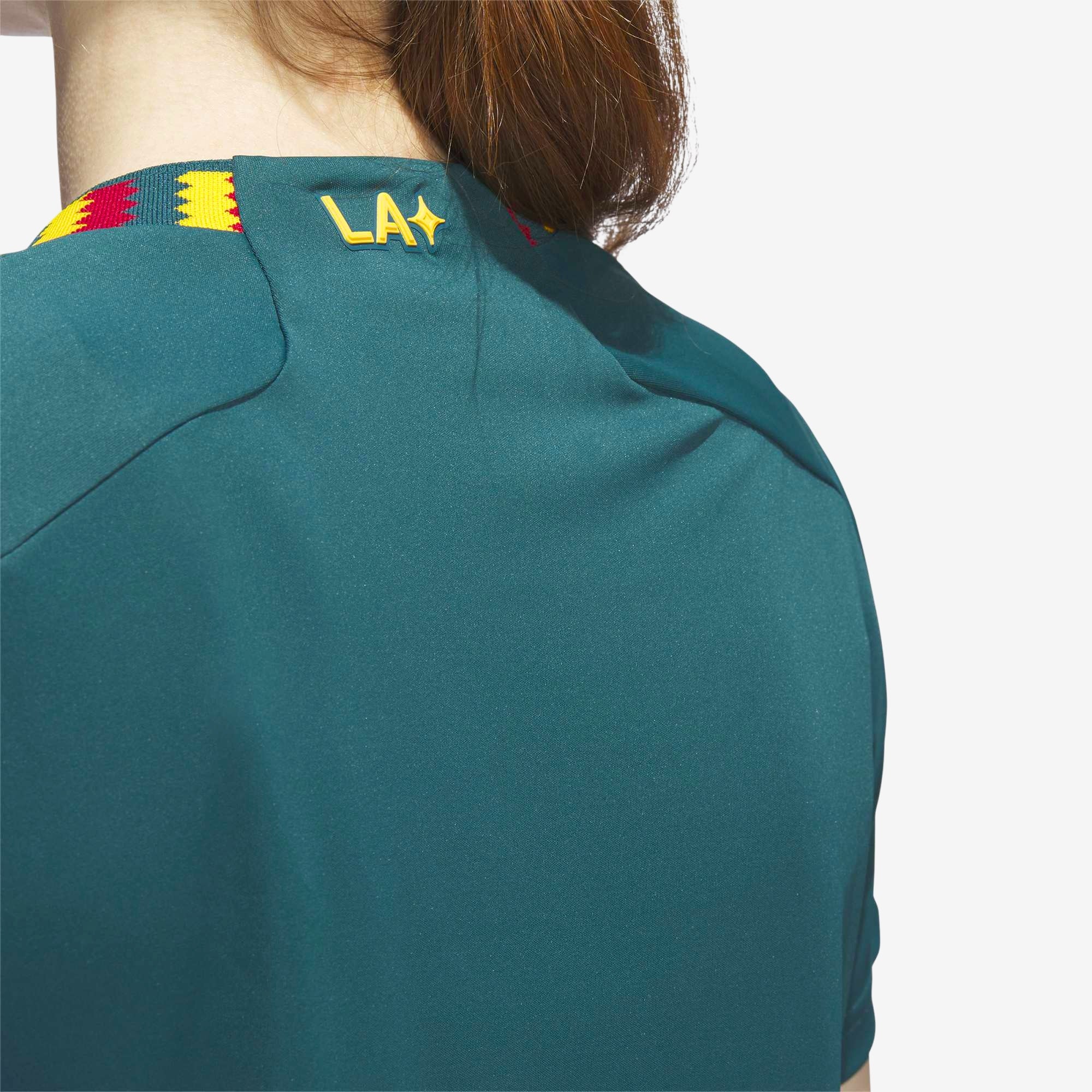 adidas LA Galaxy 2023/24 Stadium Away Women's Soccer Jersey - Mystery Green / Team Collegiate Gold