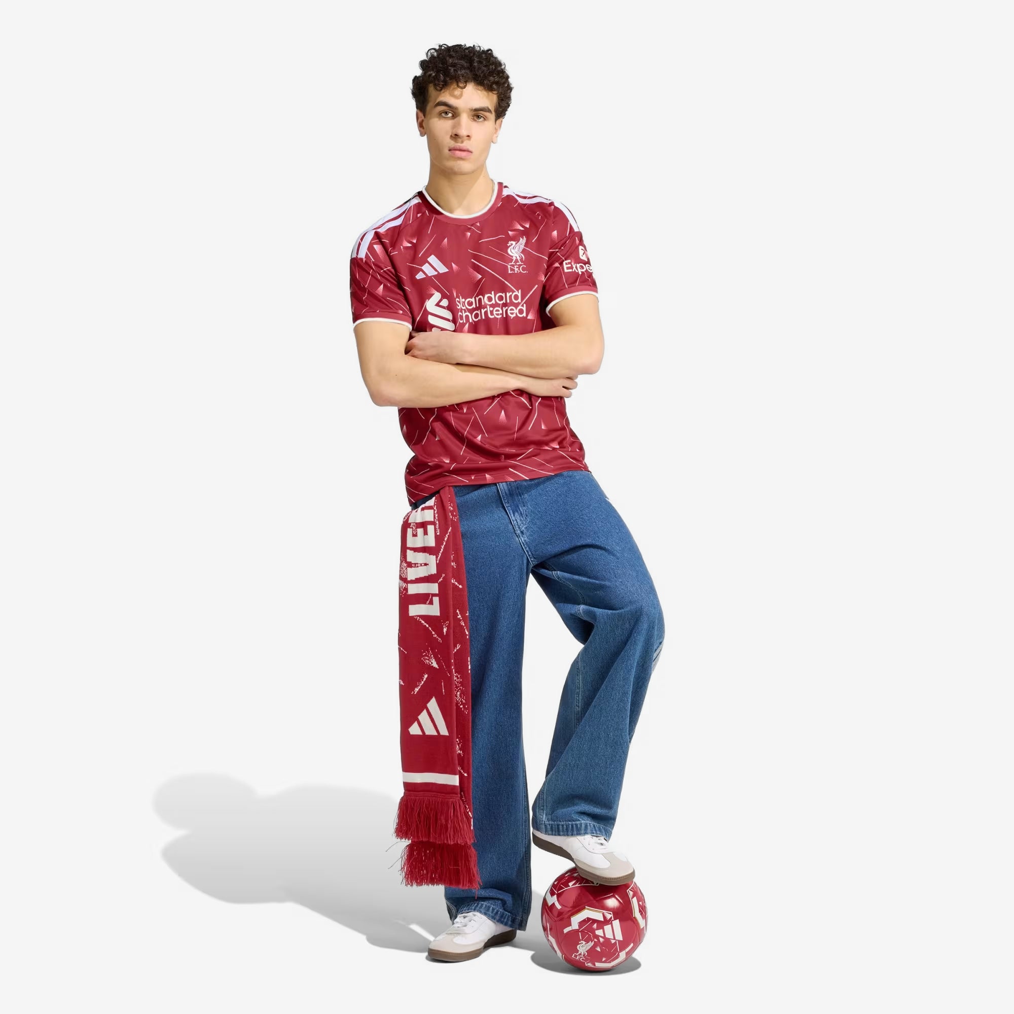 adidas Liverpool FC 2026/27 Stadium Home Men's Soccer Jersey - Active Maroon