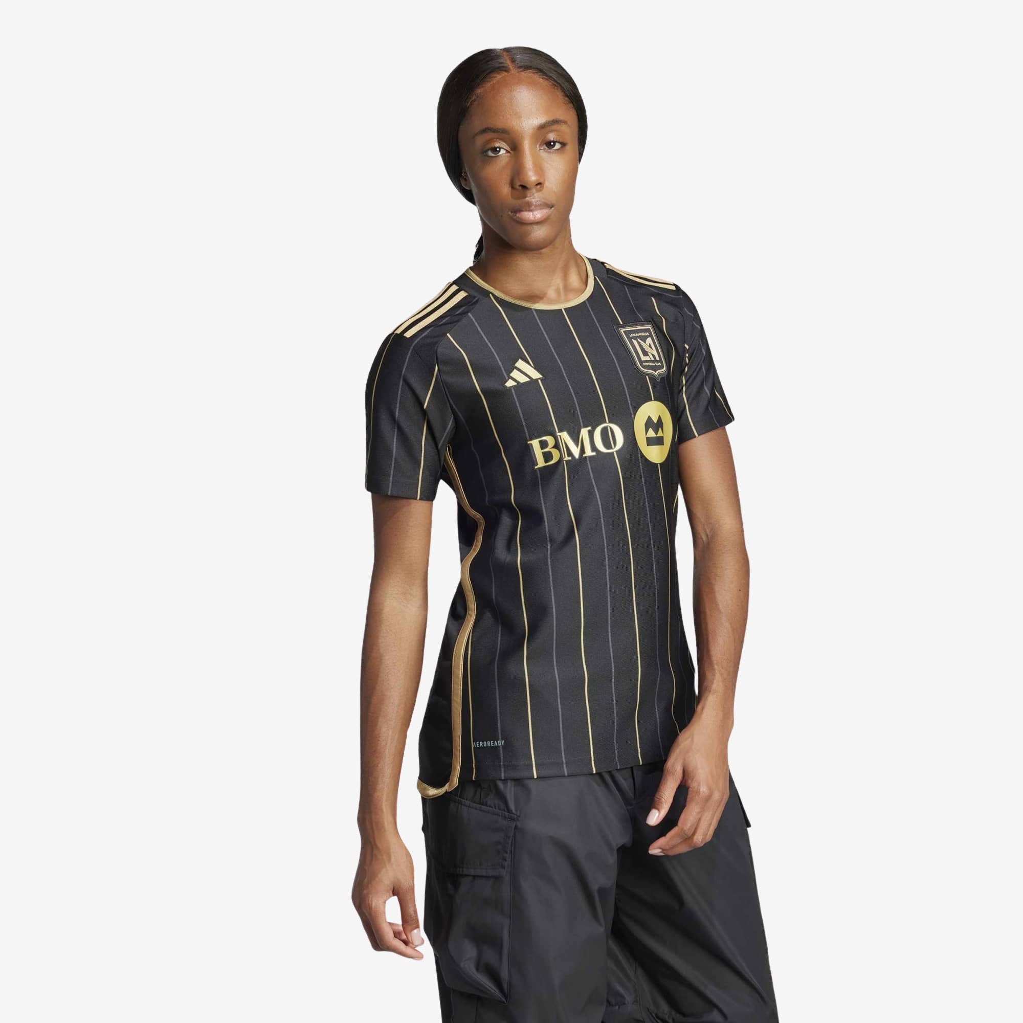 adidas Los Angeles FC 2024/25 Stadium Home Women's AEROREADY Soccer Replica Jersey - Black