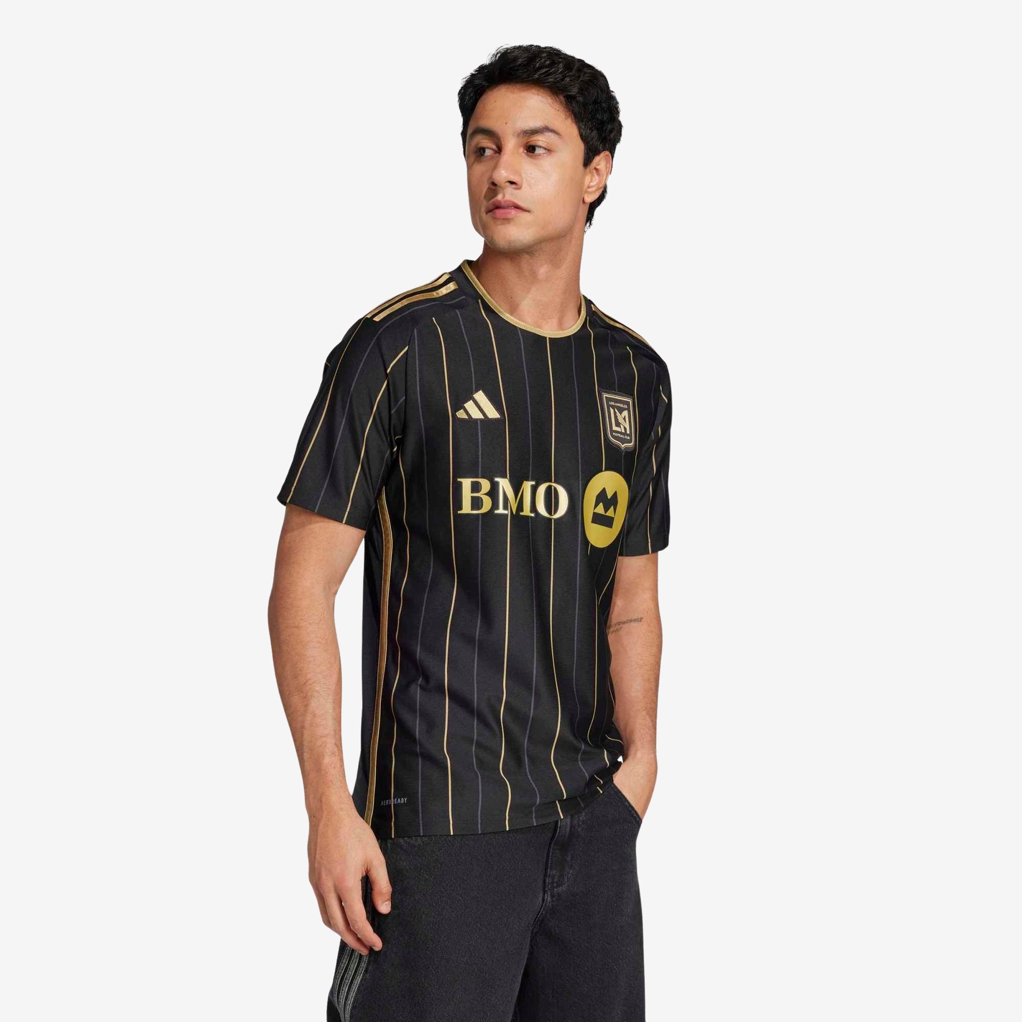adidas Los Angeles Football Club 2024/25 Stadium Home Men's AEROREADY Soccer Replica Jersey - Black