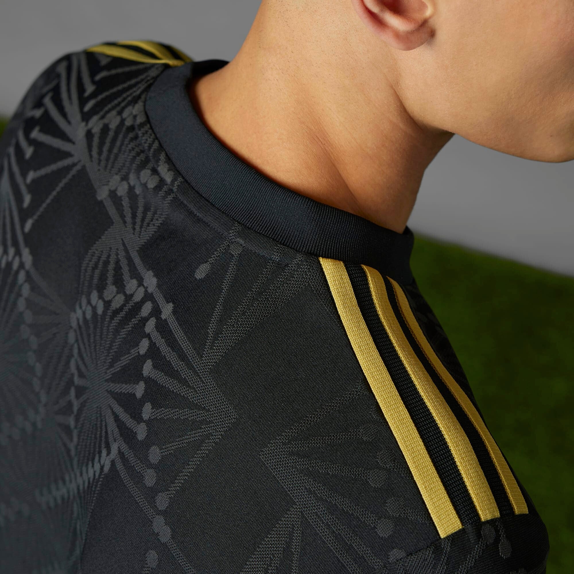 adidas Mexico 2025 Match Gold Men's HEAT.RDY Soccer Authentic Jersey - Black