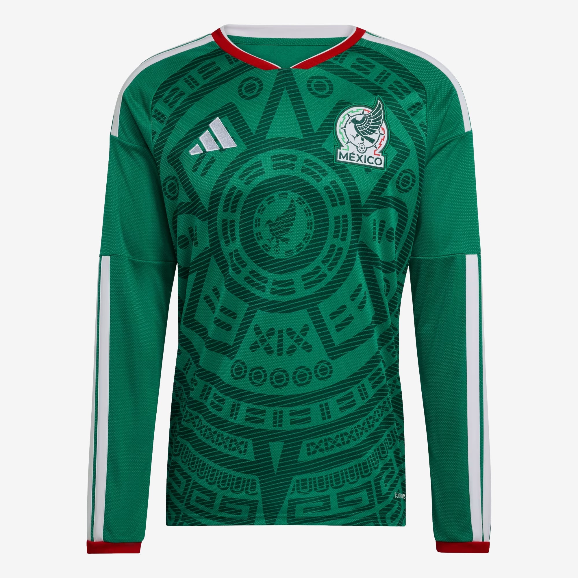 adidas Mexico 2026 Stadium Home Men's Soccer Replica Long-Sleeve Jersey - Bold Green