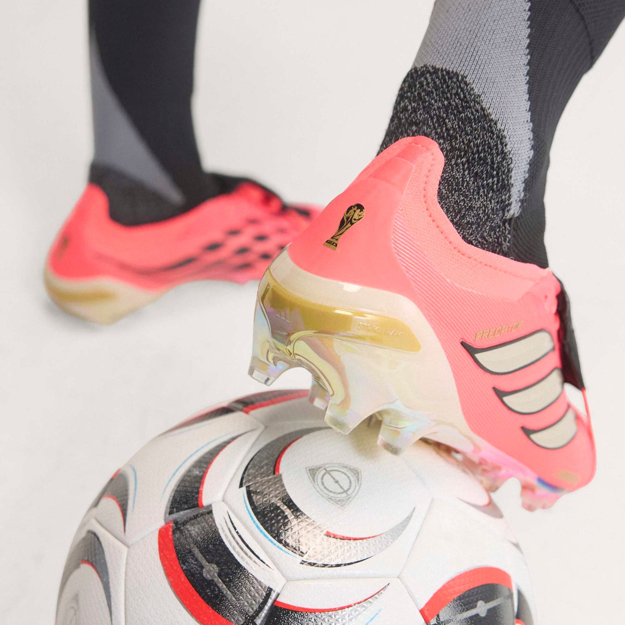 adidas Predator Elite Fold-Over Tongue Artificial-Grass Low-Top Soccer Cleats - Solar Turbo / Thermal Chrome / Core Black