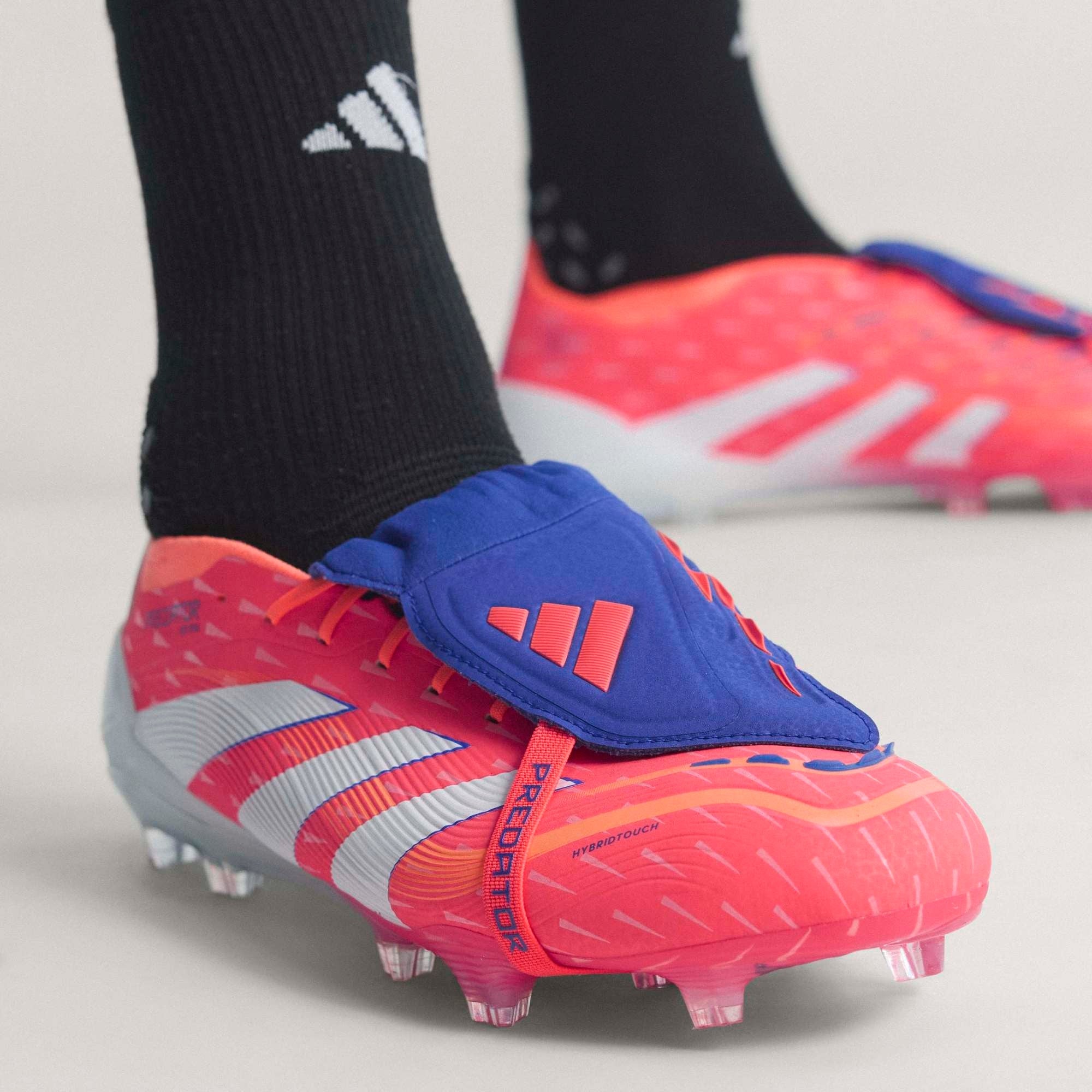 adidas Predator Elite Fold-Over Tongue Firm-Ground Low-Top Soccer Cleats - Signal Coral / Cloud White / Beam Orange