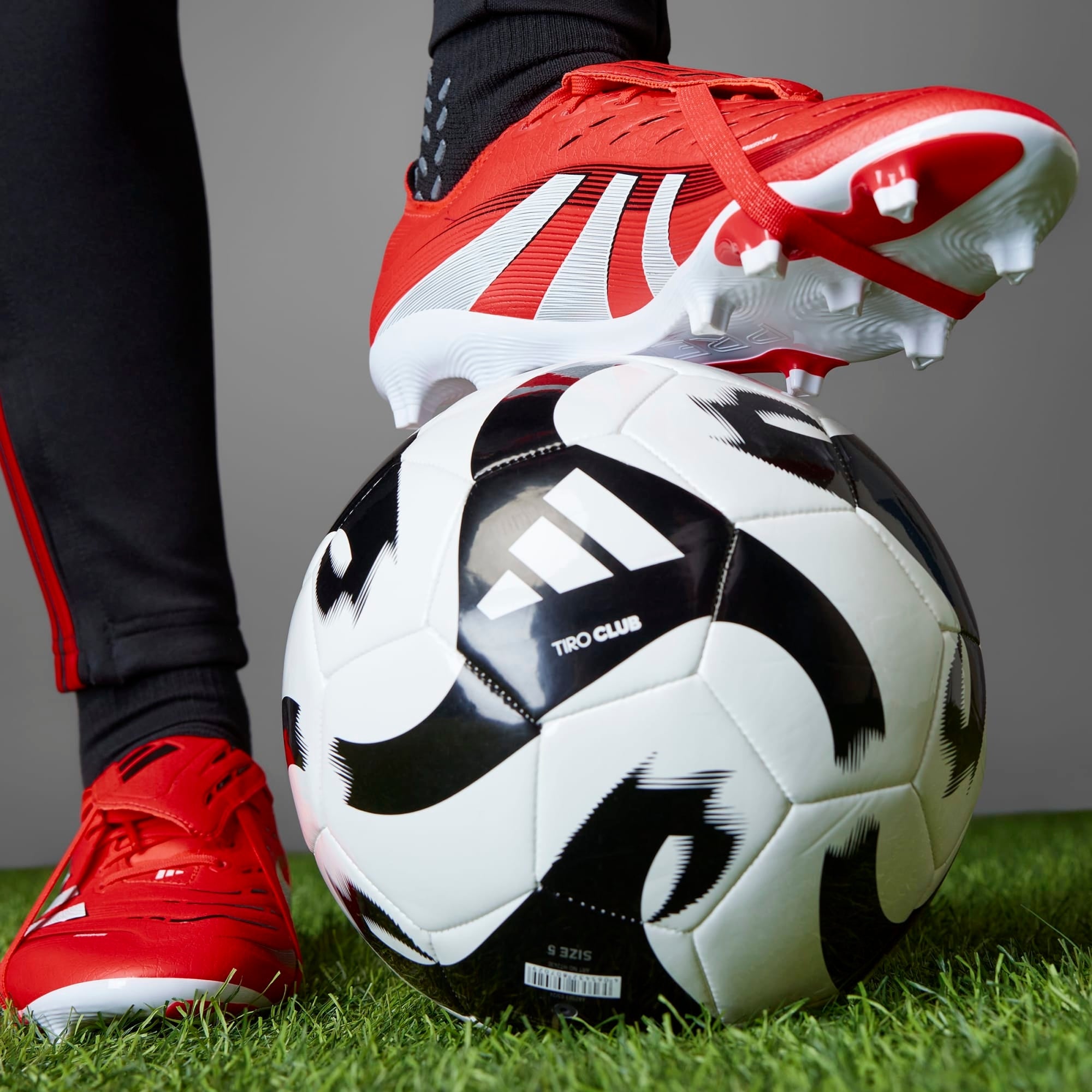 adidas Predator League Fold-Over Tongue Firm/Multi-Ground Low-Top Soccer Cleats - Lucid Red / Cloud White / Core Black