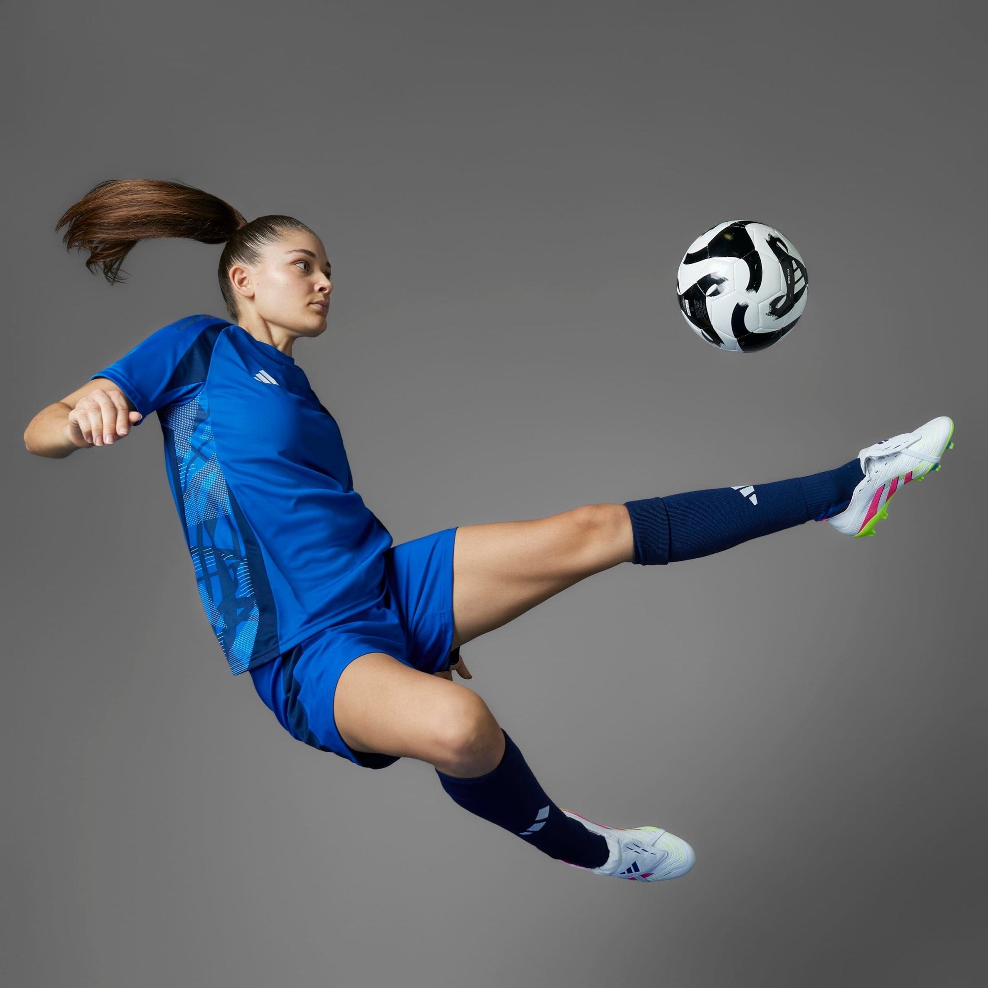 adidas Predator League Fold-Over Tongue Firm/Multi-Ground Low-Top Soccer Cleats - Cloud White / Lucid Pink / Lucid Lemon