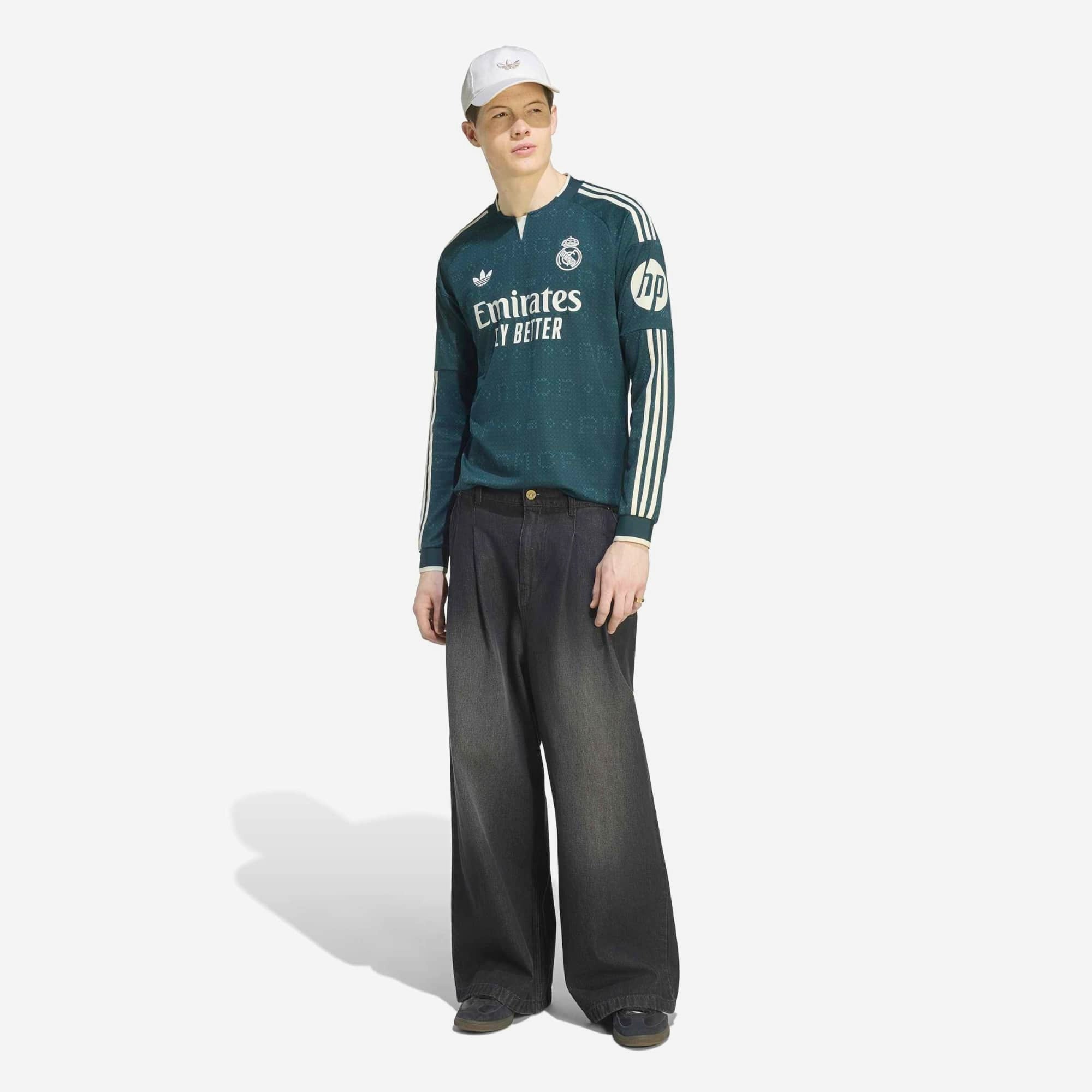 adidas Real Madrid 2026/27 Stadium Away Men's Soccer Long-Sleeve Jersey - Aurora Ivy