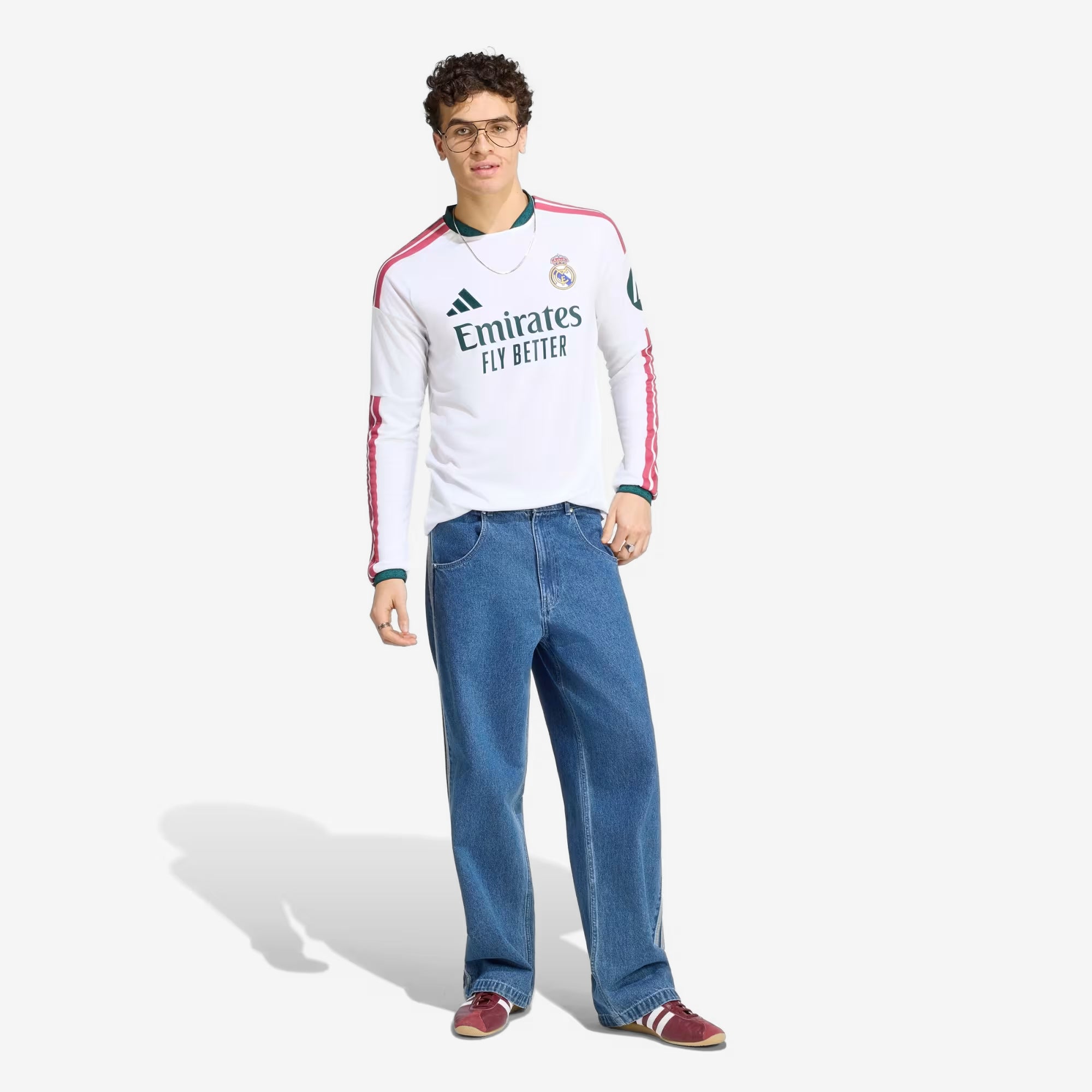 adidas Real Madrid 2026/27 Stadium Home Men's Soccer Long-Sleeve Jersey - White