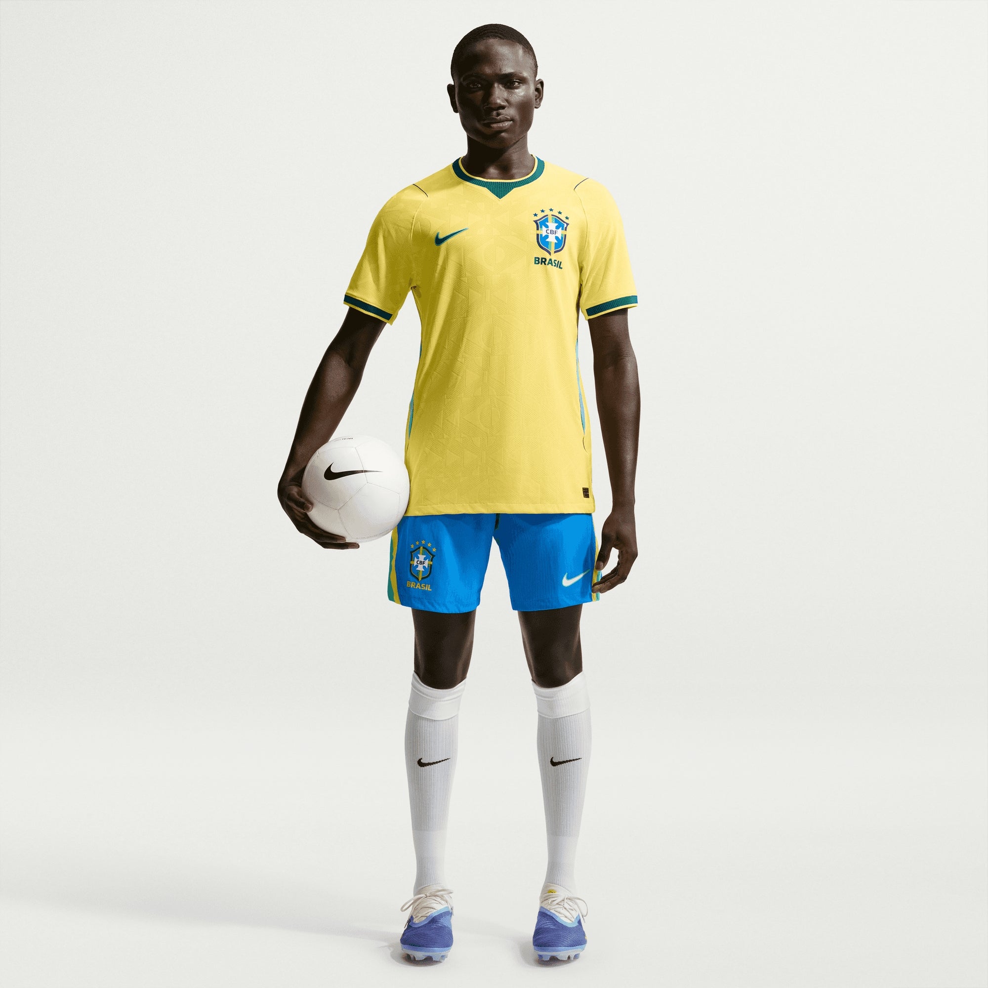 Nike Brazil 2026/27 Match Home Men's Aero-FIT Soccer Authentic Jersey - Canary/Light Menta/Geode Teal