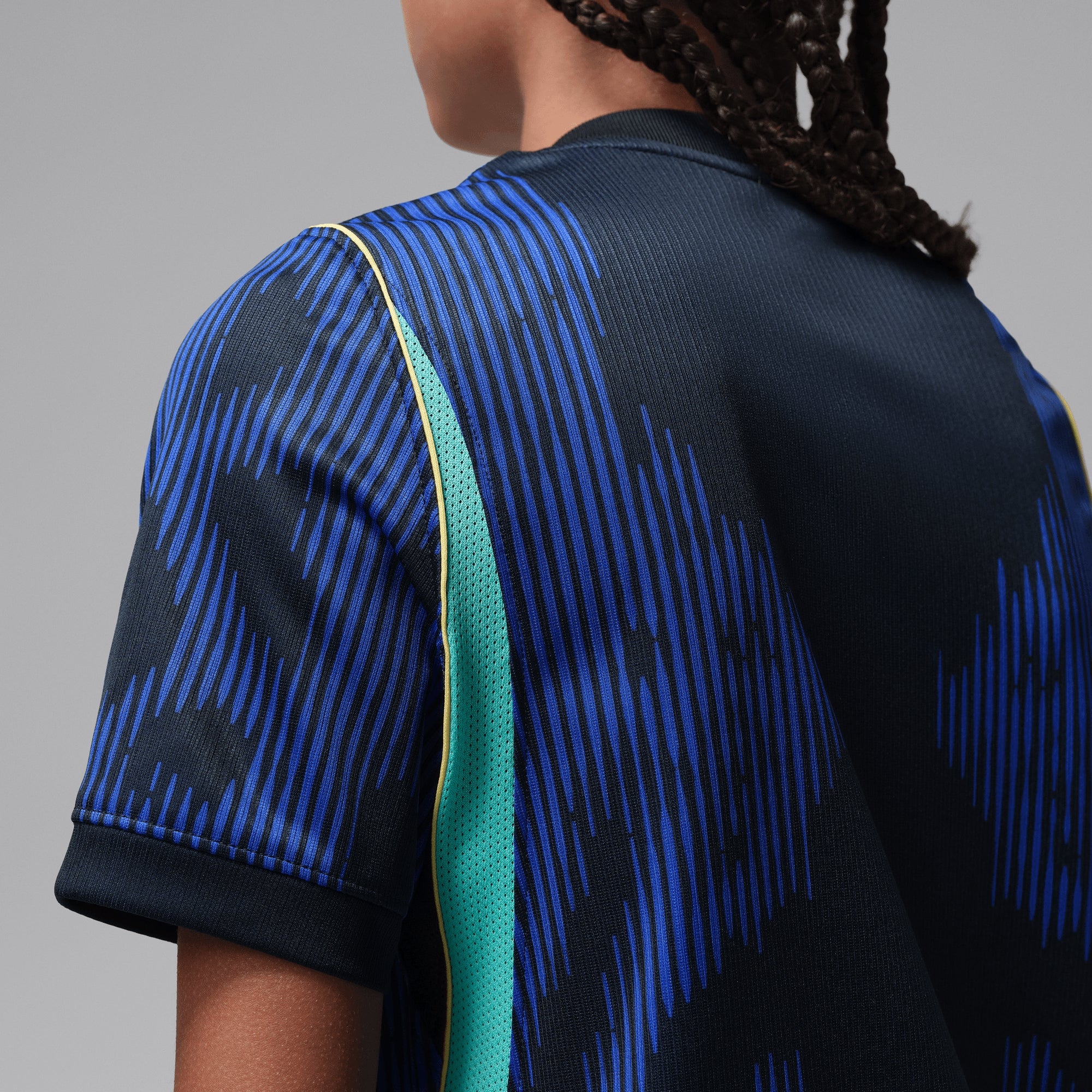 Nike Brazil 2026 Stadium Away Big Kids' Jordan Dri-FIT Soccer Replica Jersey - Old Royal/Black