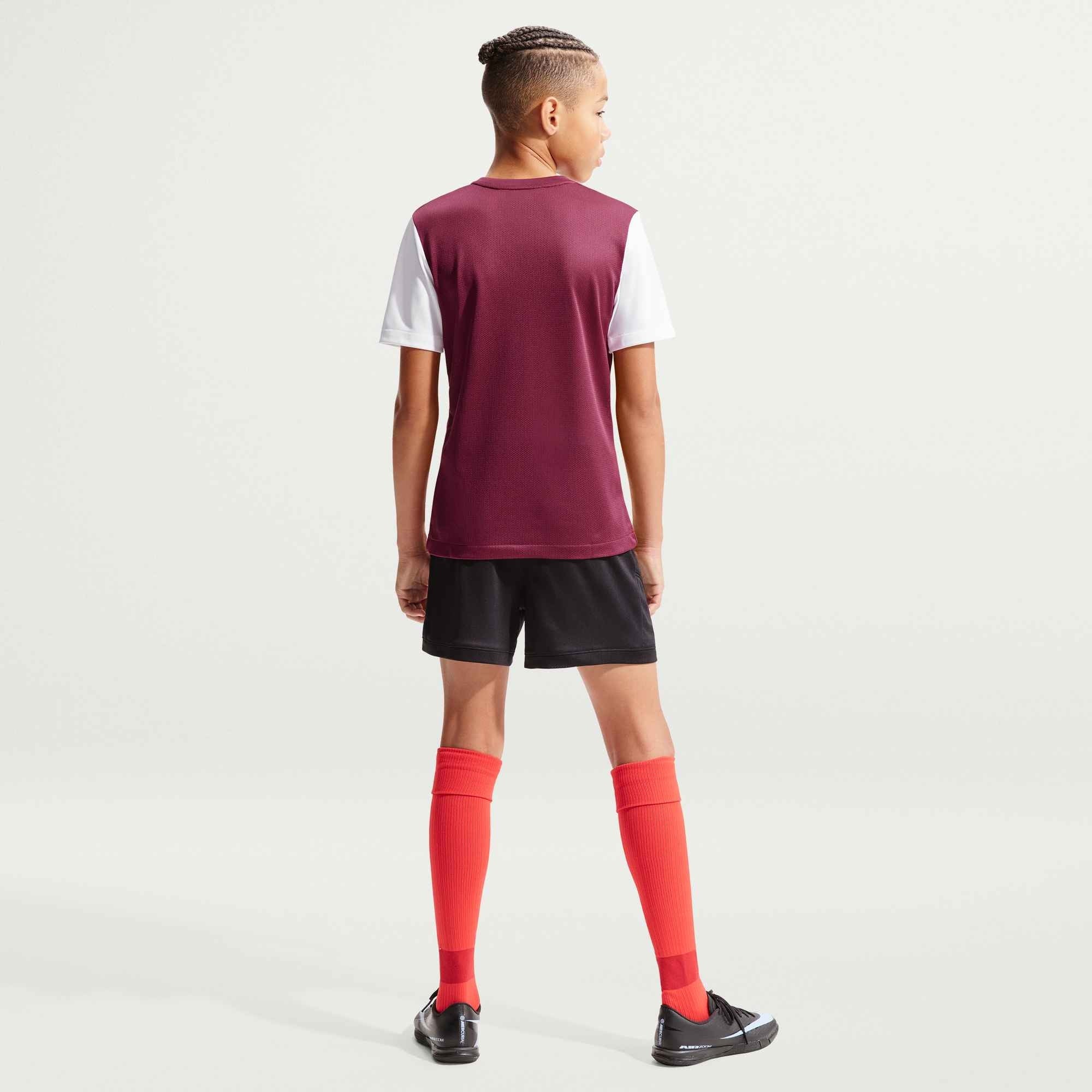 Nike Dri-FIT Tiempo Premier 2 Big Kids' Short-Sleeve Soccer Jersey - Team Maroon/White/White