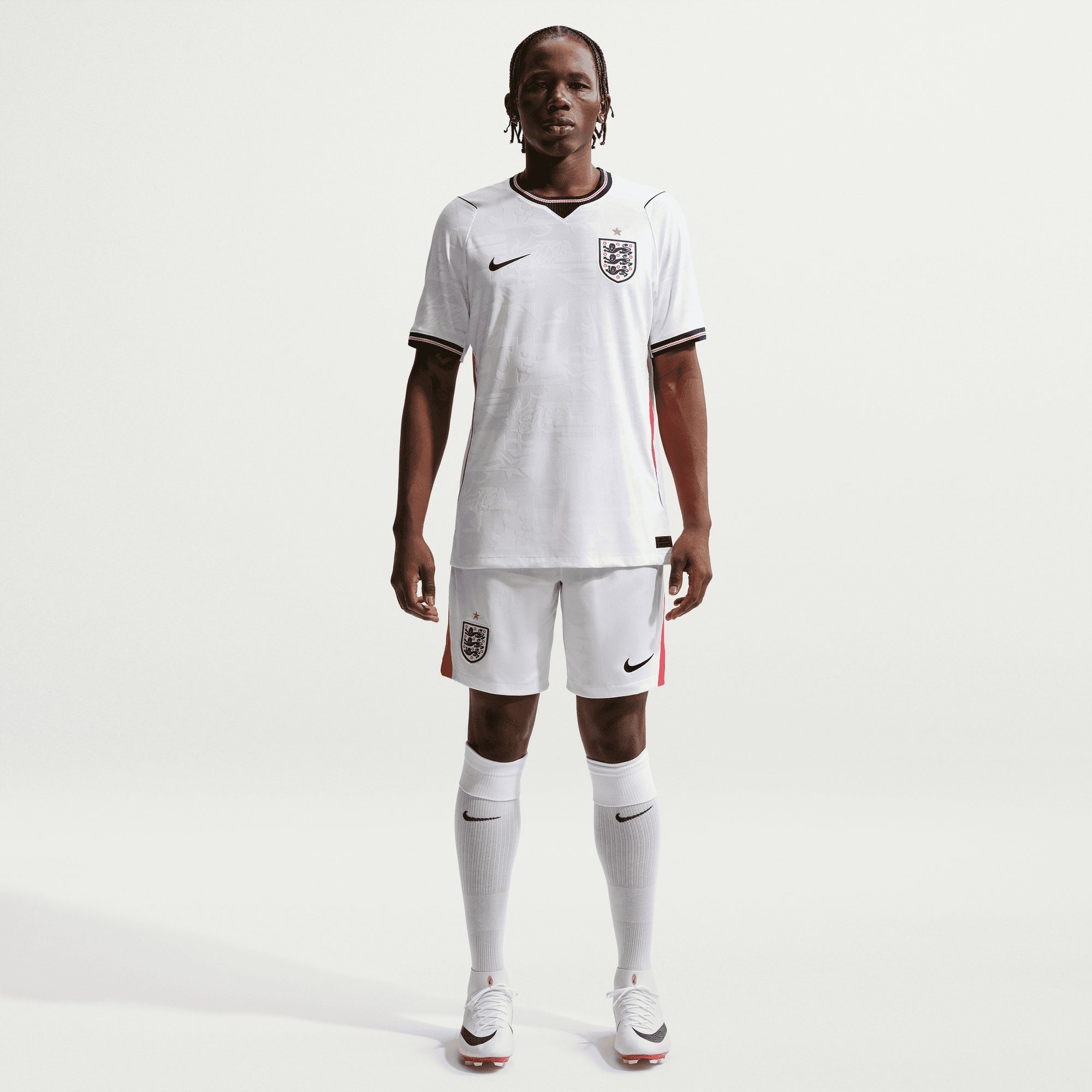 Nike England 2026 Match Home Men's Aero-FIT Soccer Authentic Jersey - White/Speed Red/Obsidian/Obsidian