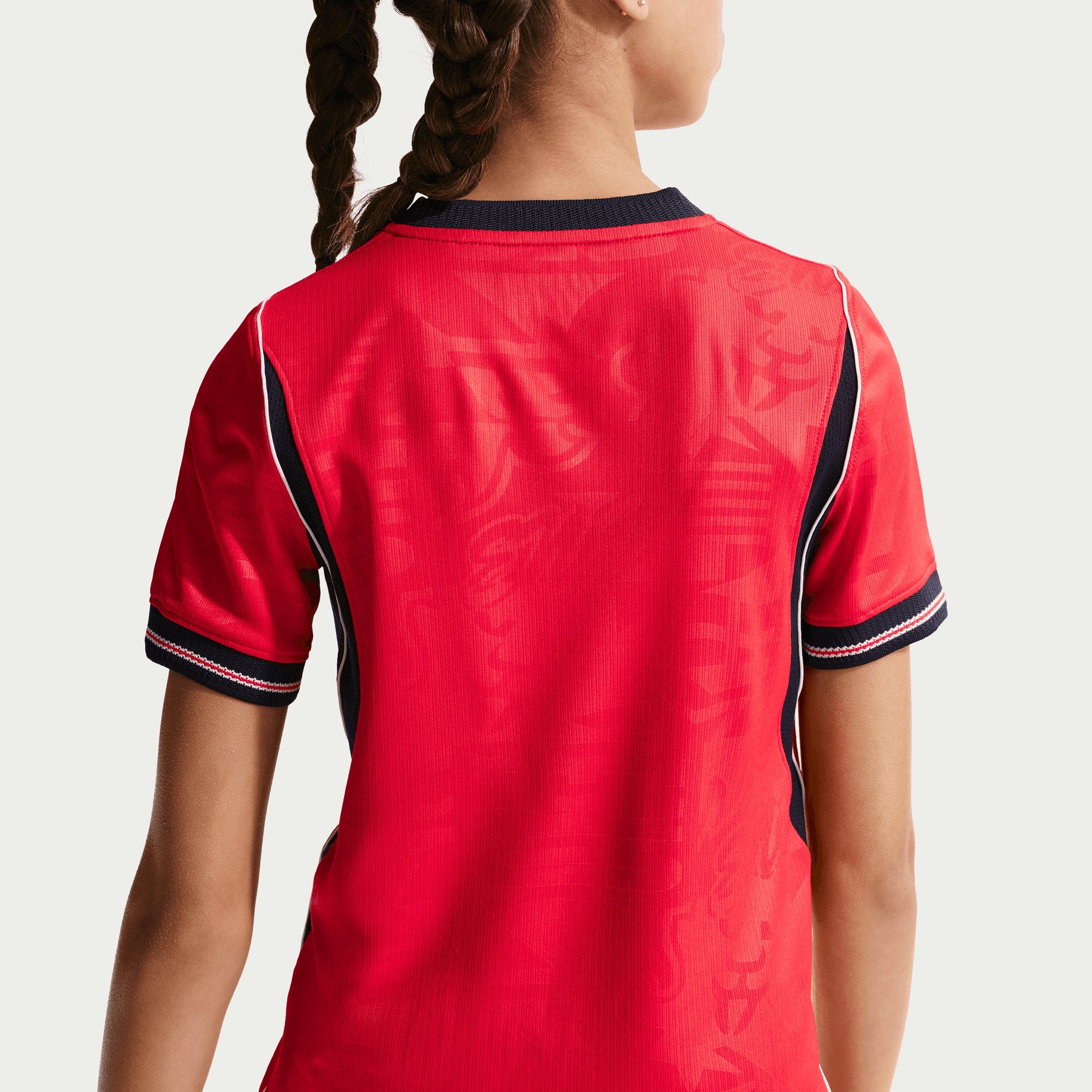 Nike England 2026 Stadium Away Big Kids' Dri-FIT Soccer Replica Jersey - Speed Red/Obsidian/White/Obsidian