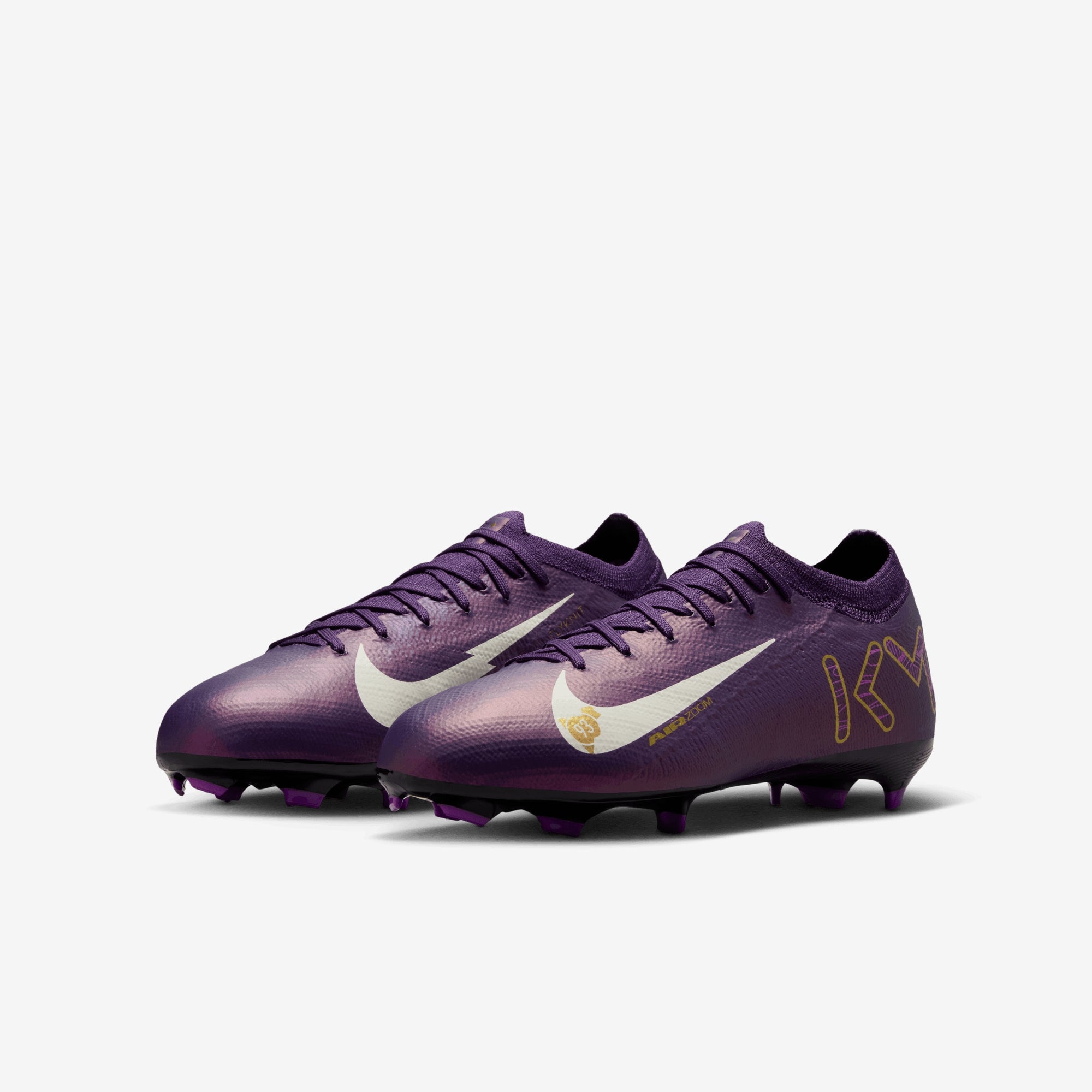 Nike Jr. Mercurial Vapor 16 Pro "Kylian Mbappé" Big Kids' FG Low-Top Soccer Cleats - Grand Purple/Pale Ivory