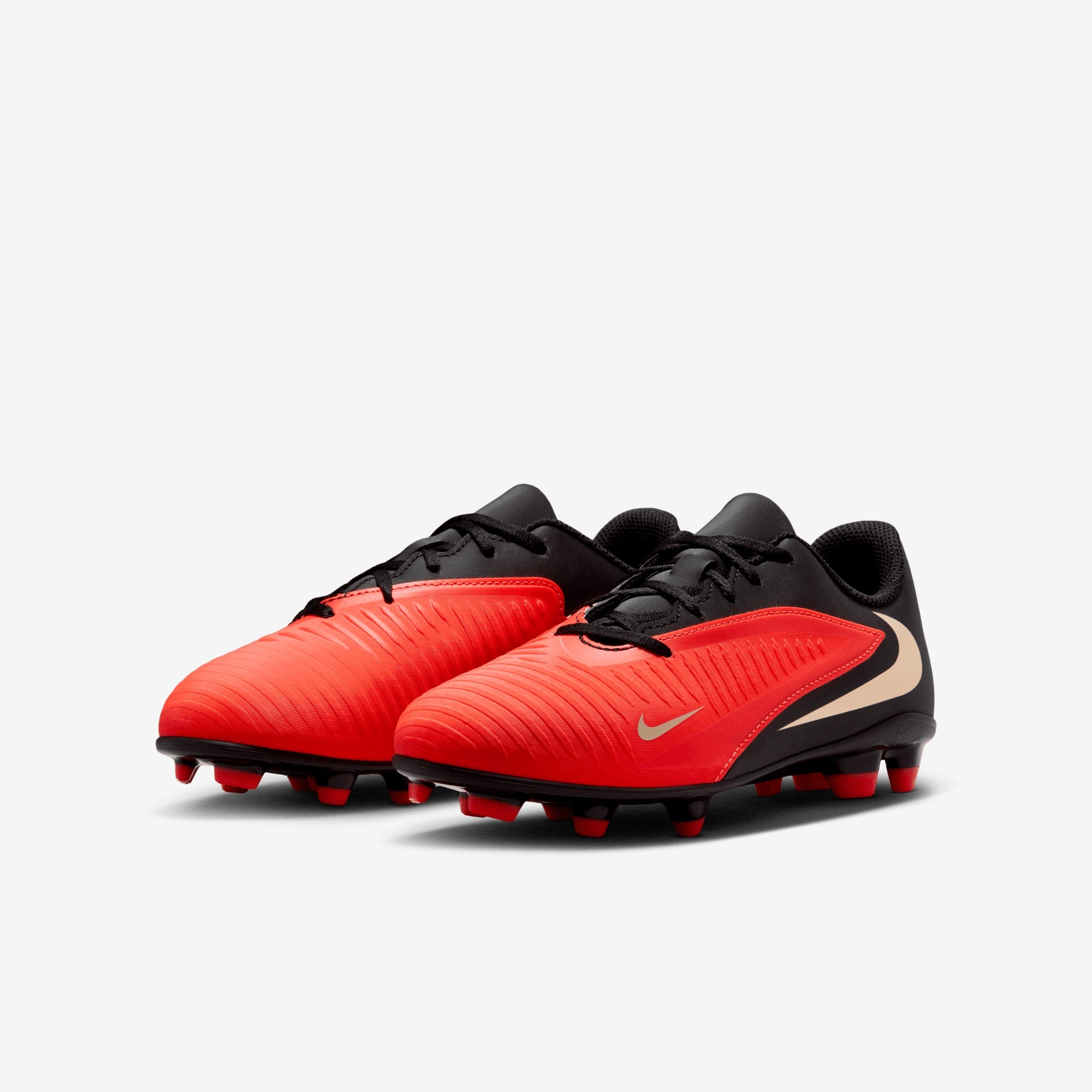 Nike Jr. Phantom 6 Low Club Big Kids' Multi-Ground Soccer Cleats - Bright Crimson/Black-Bright Crimson