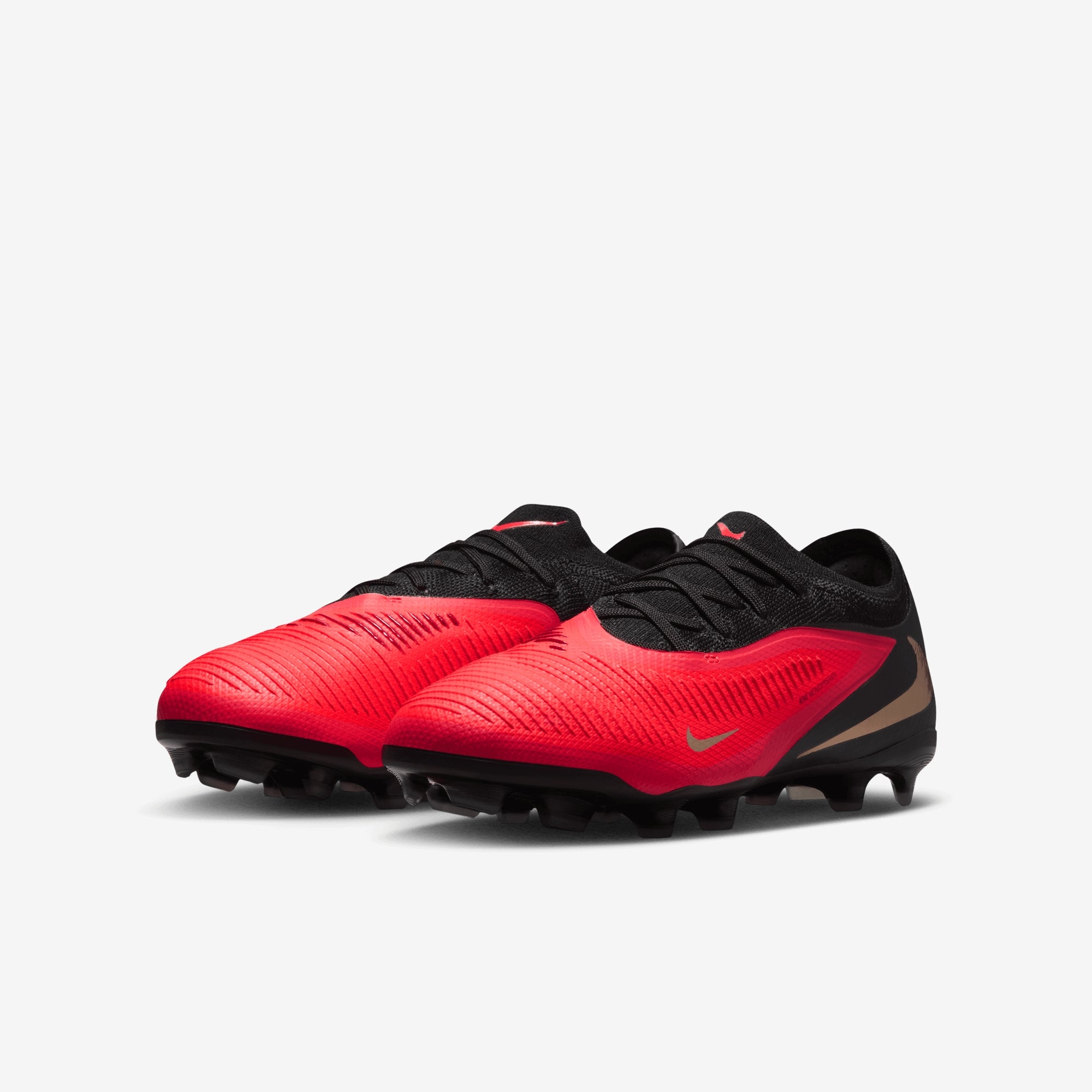 Nike Jr. Phantom 6 Low Pro Big Kids' Multi-Ground Soccer Cleats - Bright Crimson/Black-Bright Crimson