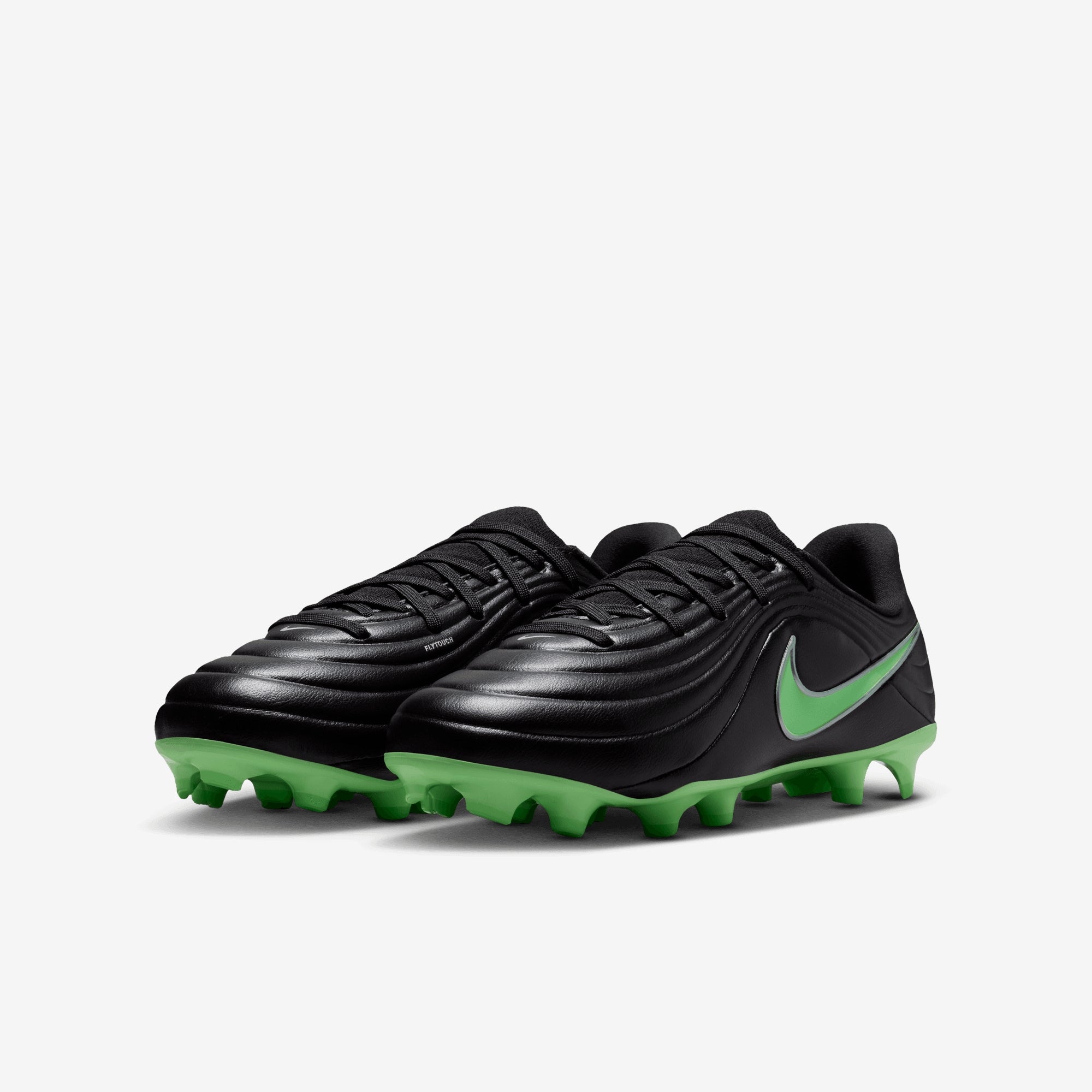 Nike Jr. Tiempo Maestro Academy Big Kids' Multi-Ground Low-Top Soccer Cleats - Black/Illusion Green-Black