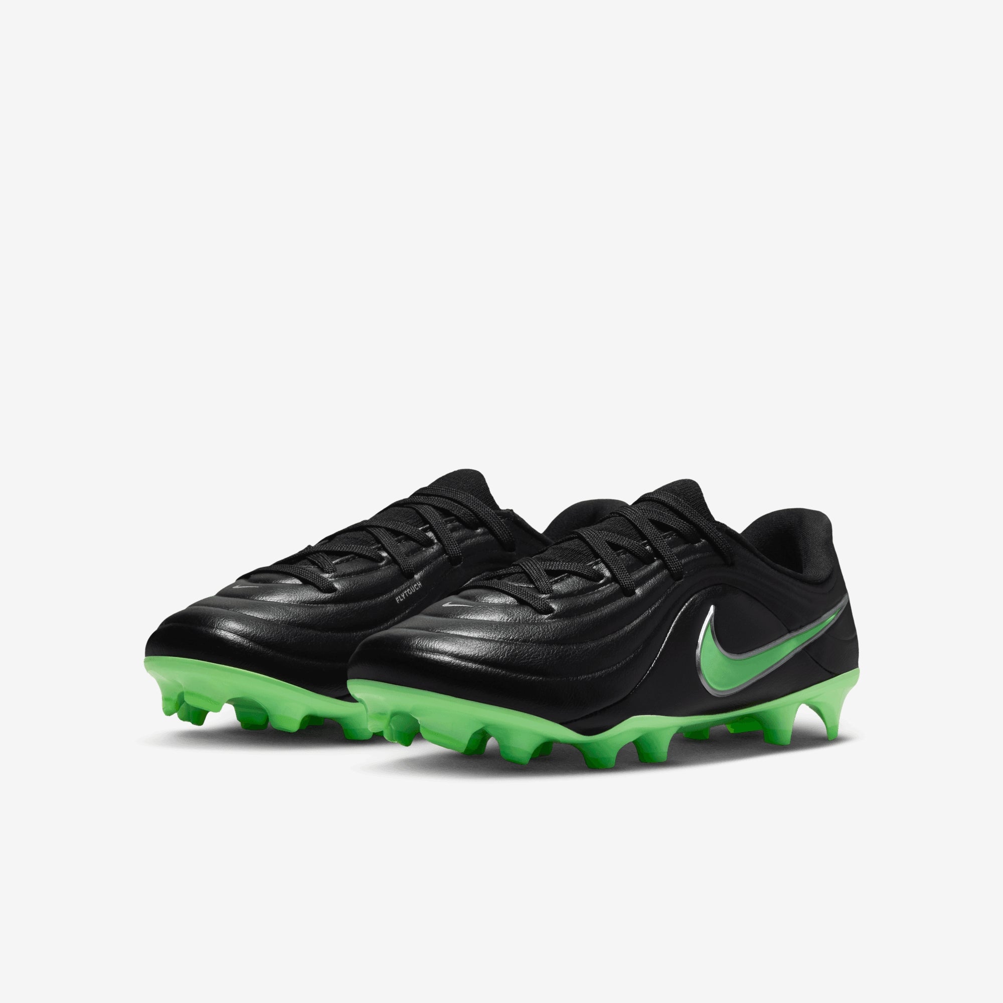Nike Jr. Tiempo Maestro Academy Little Kids' Multi-Ground Low-Top Soccer Cleats - Black/Illusion Green-Black