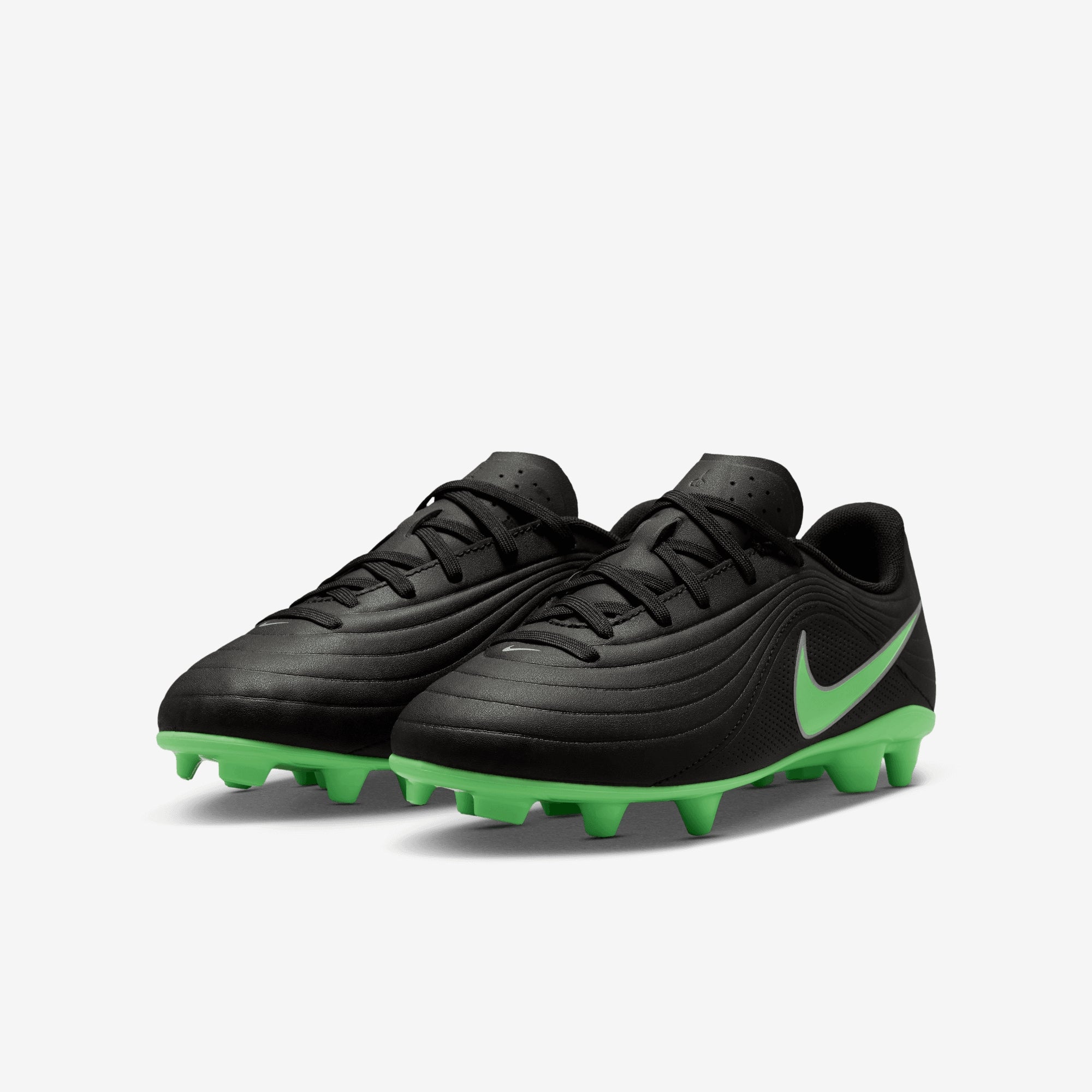 Nike Jr. Tiempo Maestro Club Big Kids' Multi-Ground Low-Top Soccer Cleats - Black/Illusion Green-Black