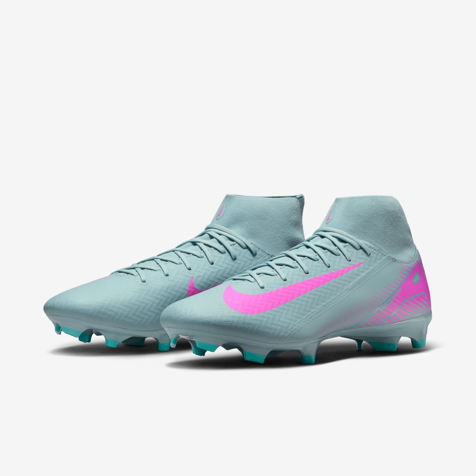 Nike Mercurial Superfly 10 Academy MG High-Top Soccer Cleats - Ocean Cube/Pink Blast
