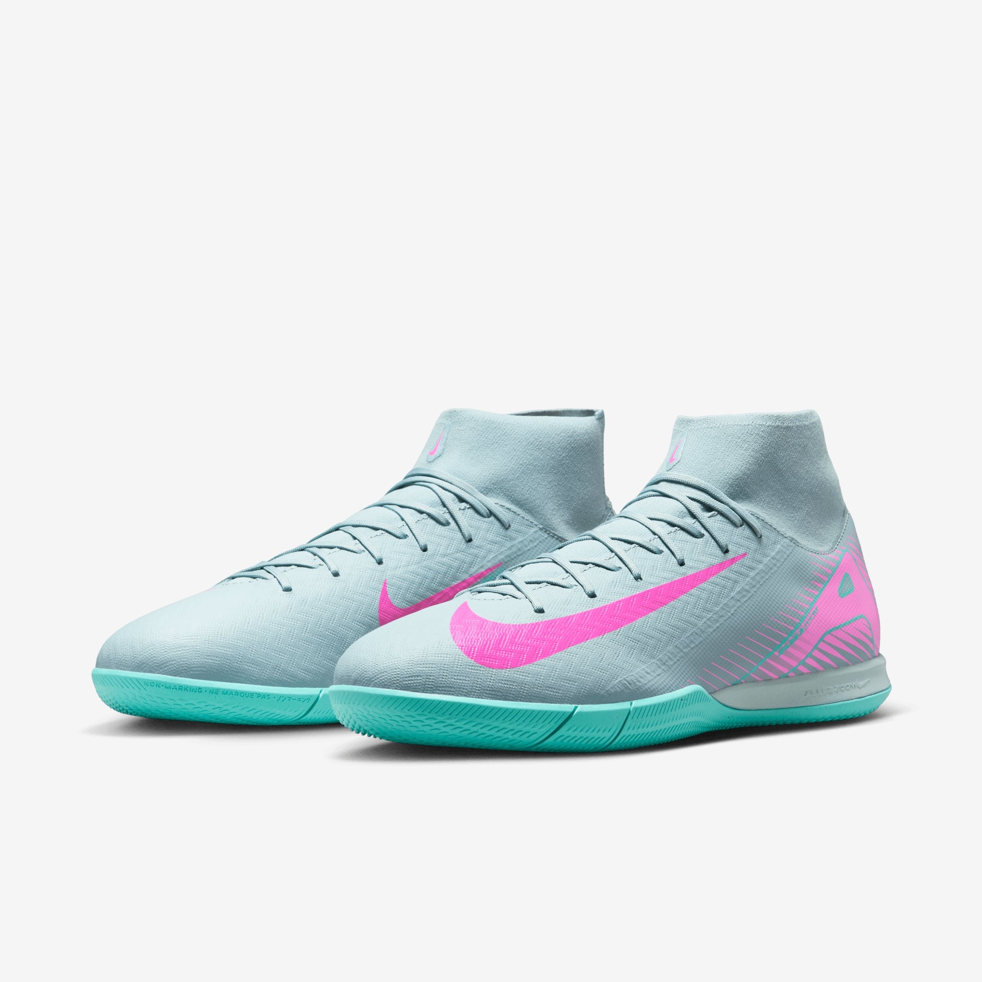 Nike Mercurial Superfly 10 Academy IC High-Top Soccer Shoes - Ocean Cube/Pink Blast