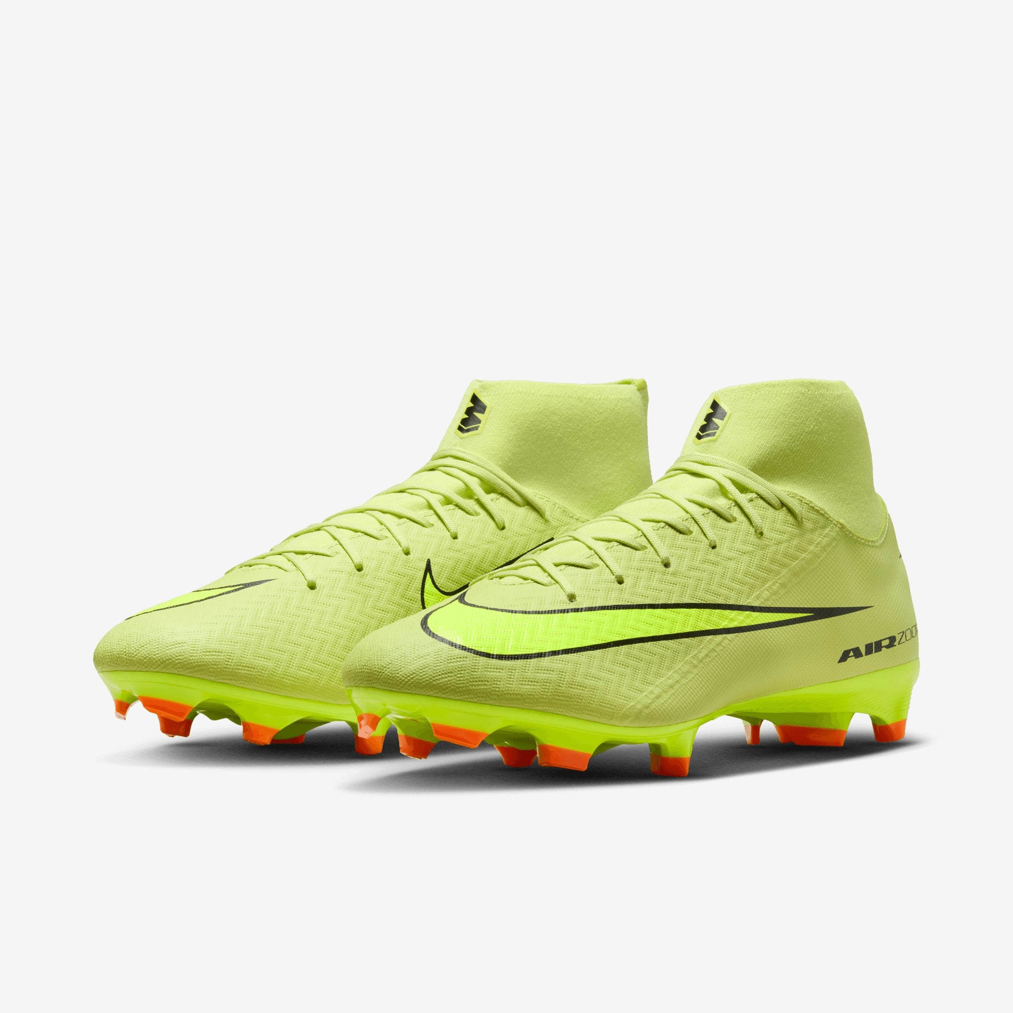 Nike Mercurial Superfly 10 Academy Multi-Ground High-Top Soccer Cleats - Limelight/Volt-Hyper Crimson