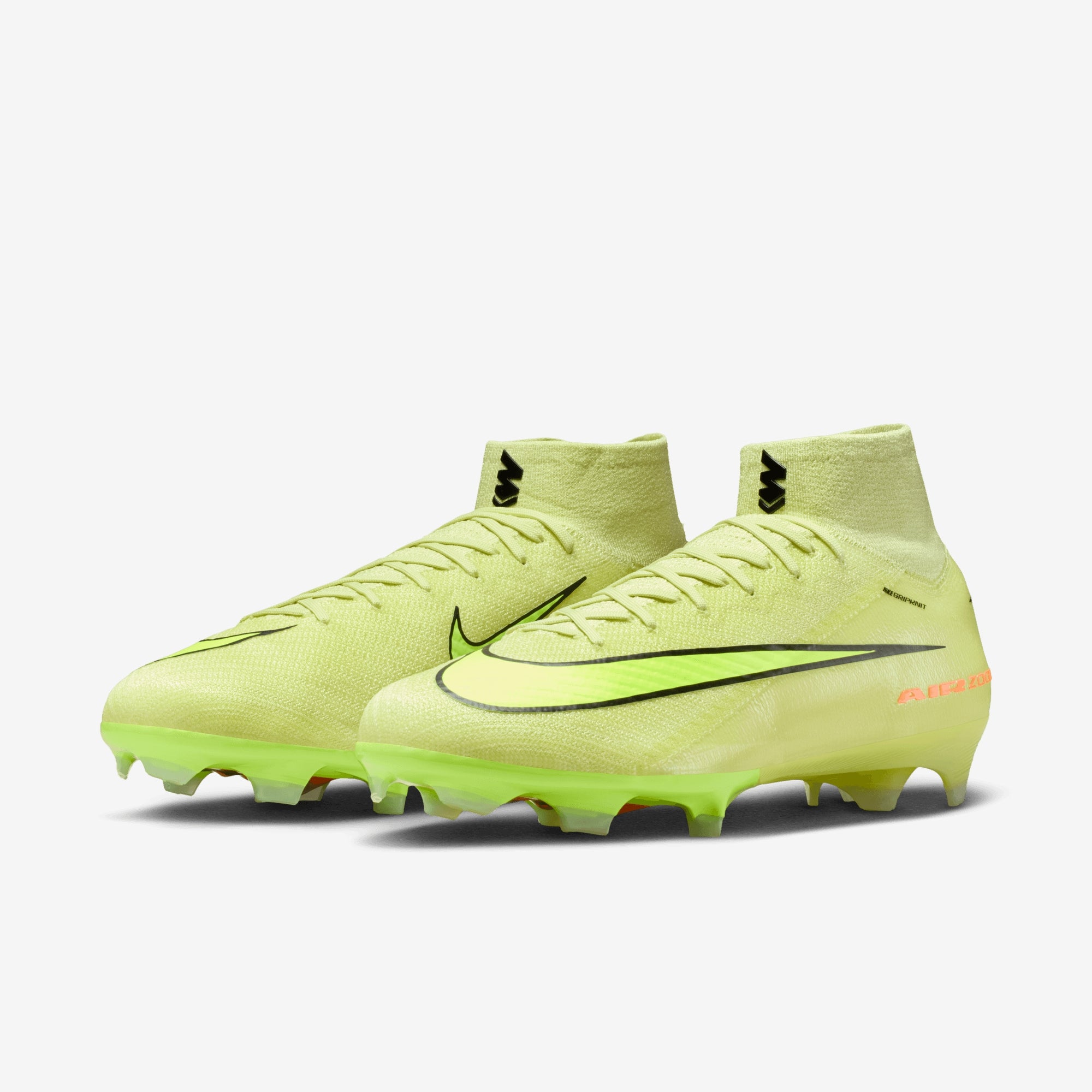Nike Mercurial Superfly 10 Elite Firm-Ground High-Top Soccer Cleats - Limelight/Volt-Hyper Crimson