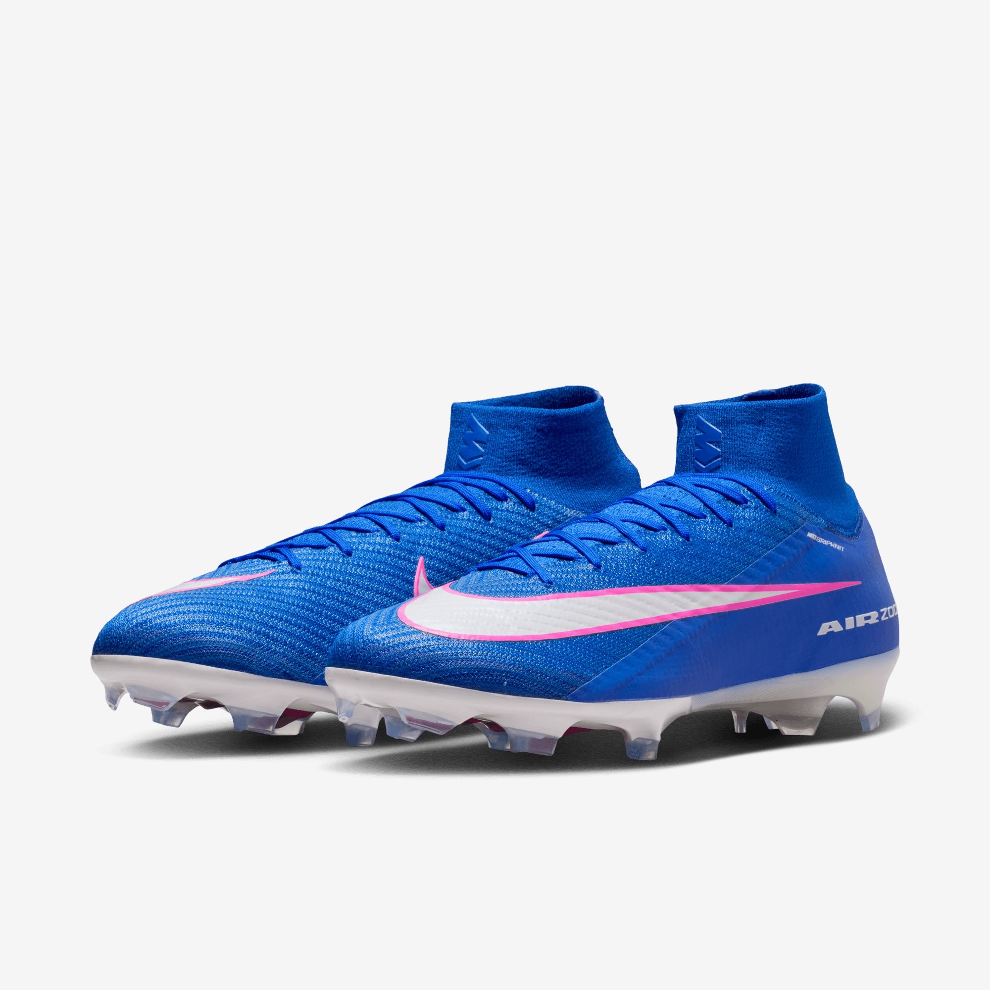 Nike Mercurial Superfly 10 Elite Firm-Ground High-Top Soccer Cleats - Racer Blue/White