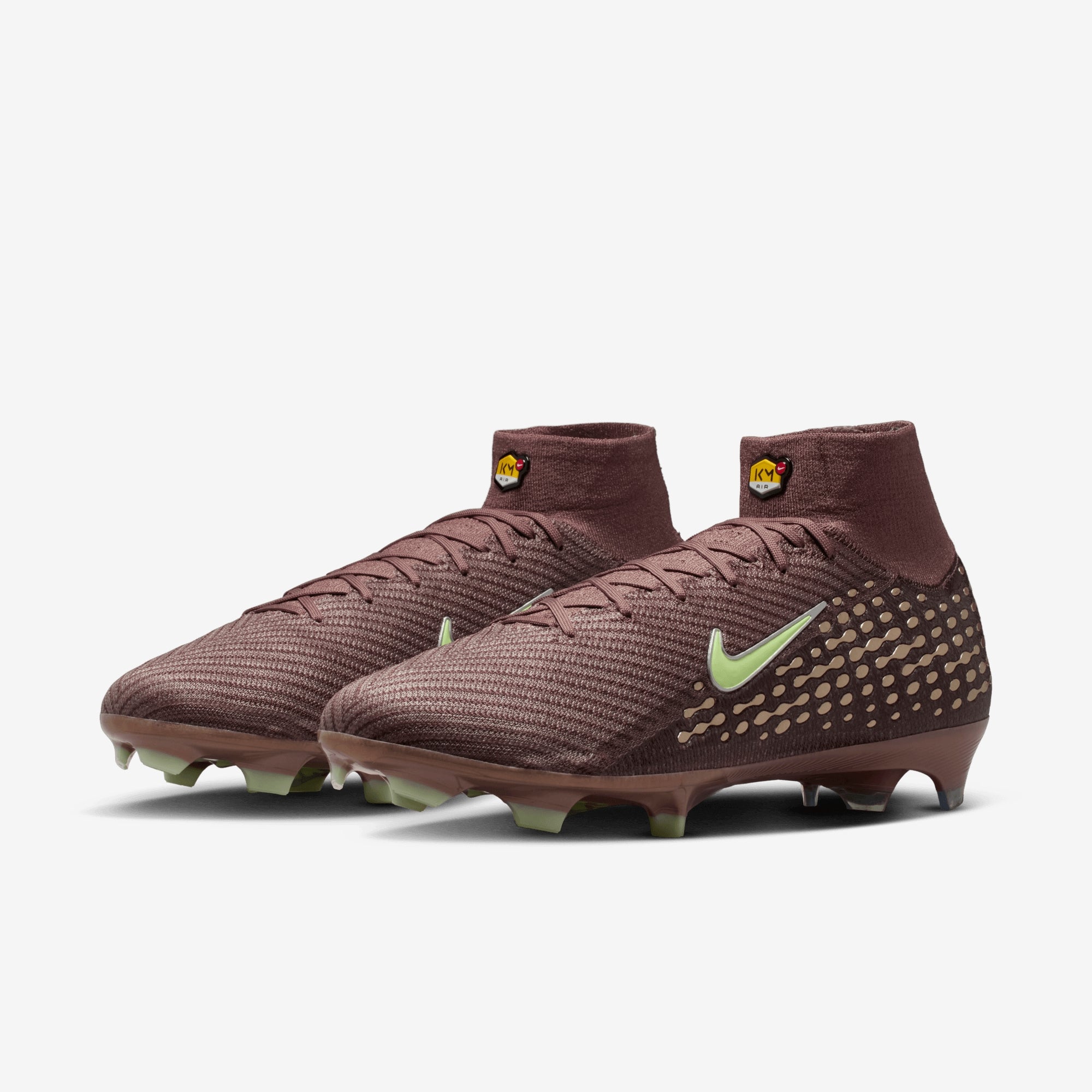 Nike Mercurial Superfly 10 Elite Kylian Mbappé Firm-Ground High-Top Soccer Cleats - Plum Eclipse/Metallic Silver
