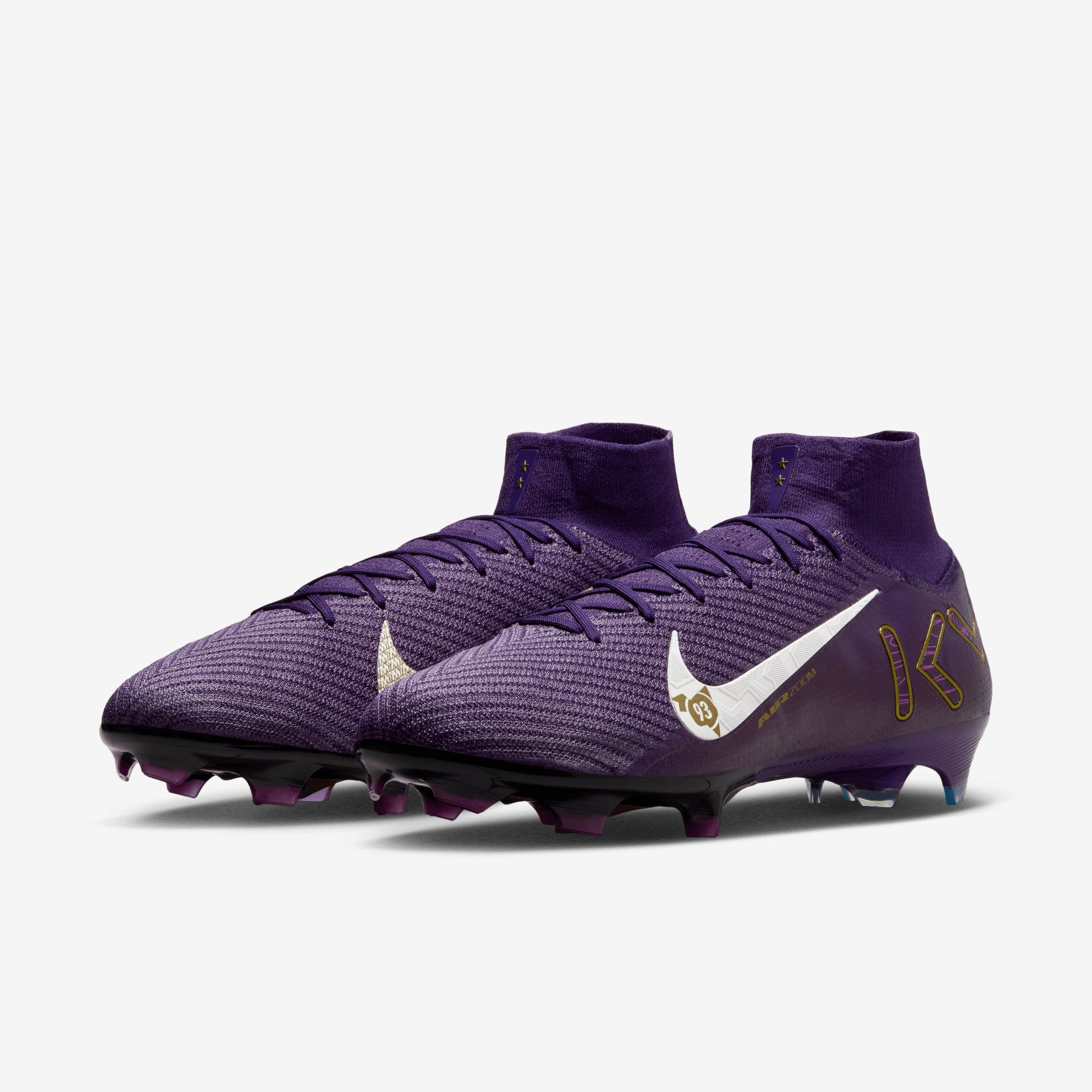 Nike Mercurial Superfly 10 Elite "Kylian Mbappé" FG High-Top Soccer Cleats - Grand Purple/Pale Ivory